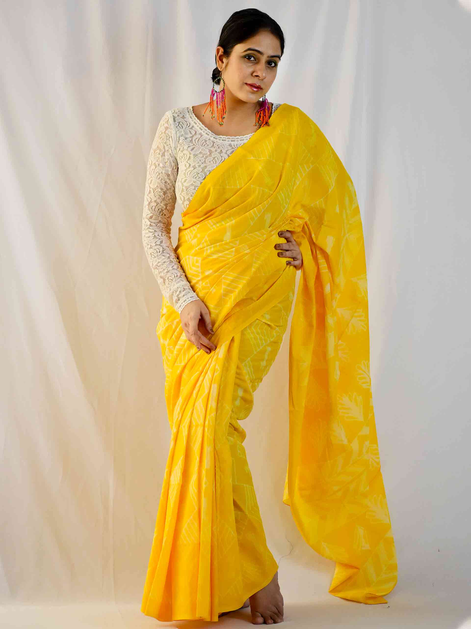 UD001 - shibori mul saree