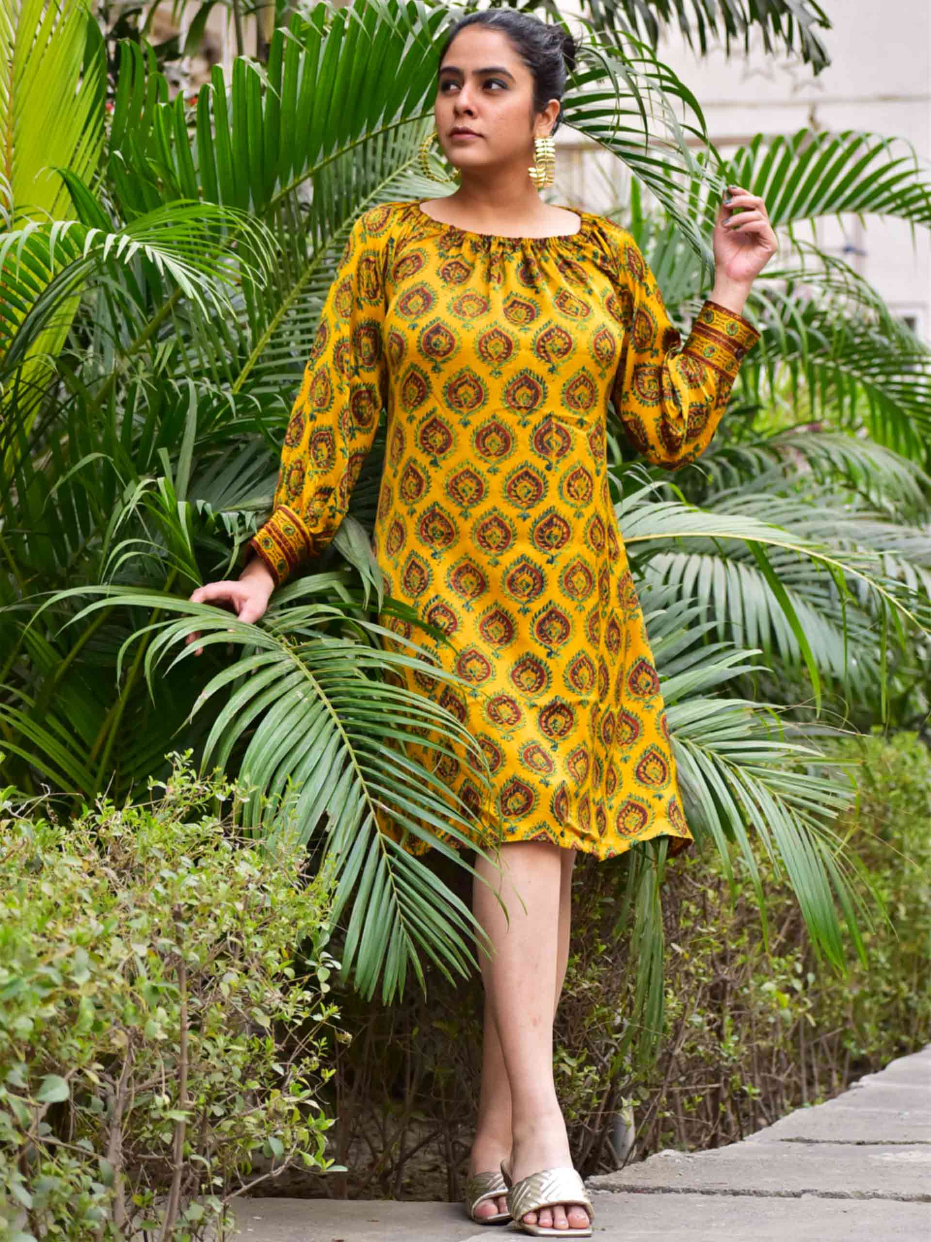 Mitwa - Ajrakh Modal Silk Dress