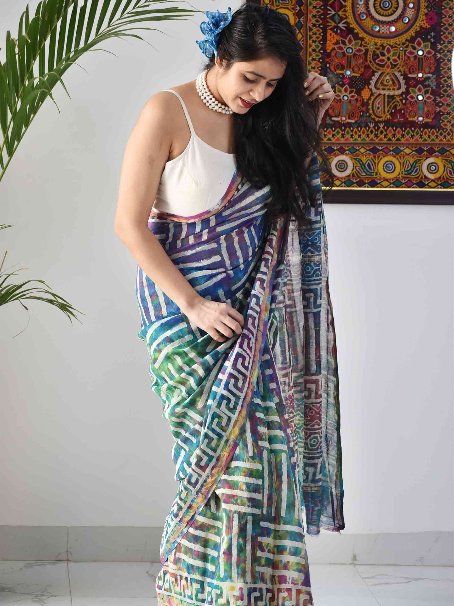 chanderi silk saree