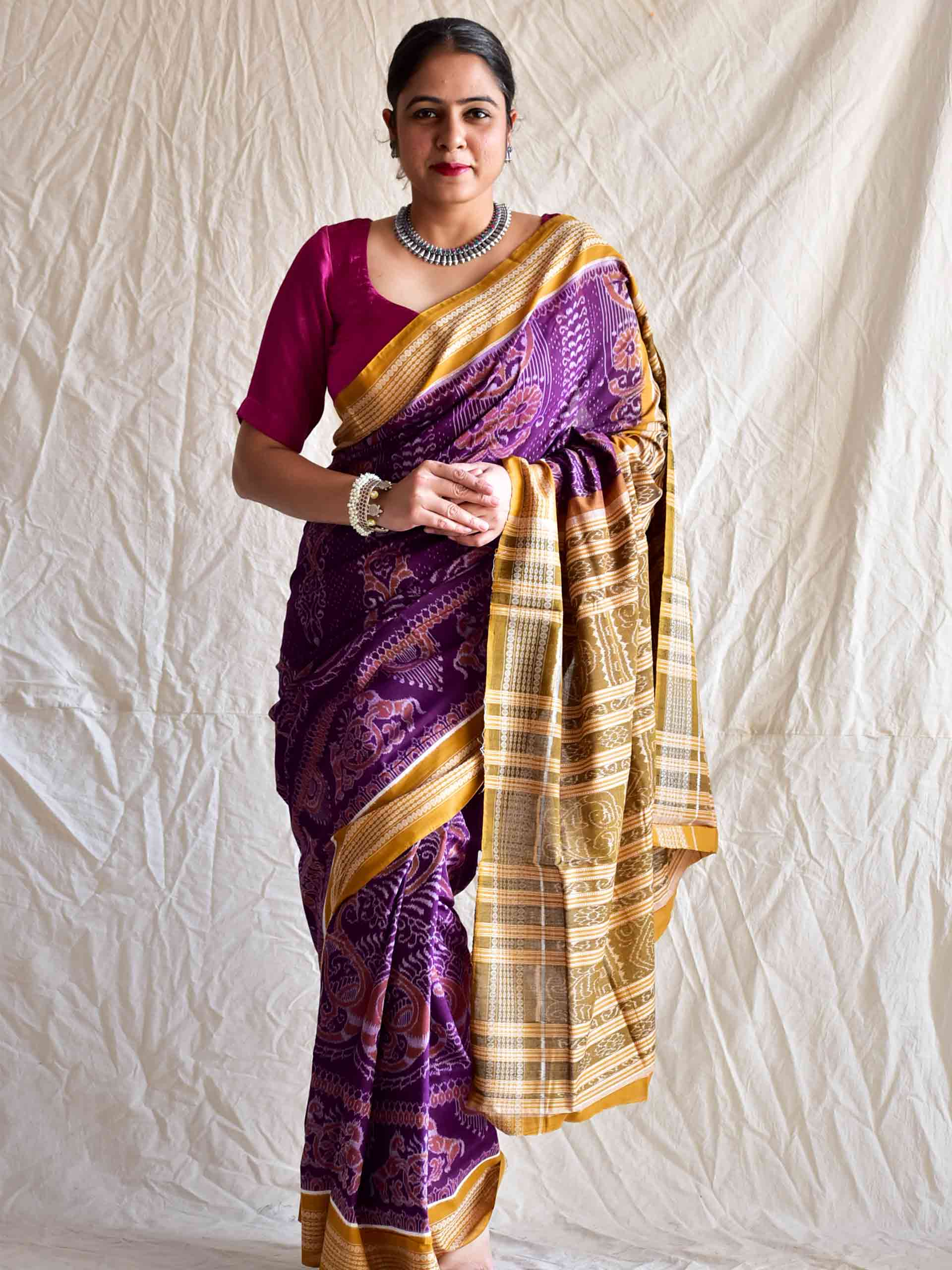 Handwoven ikat saree