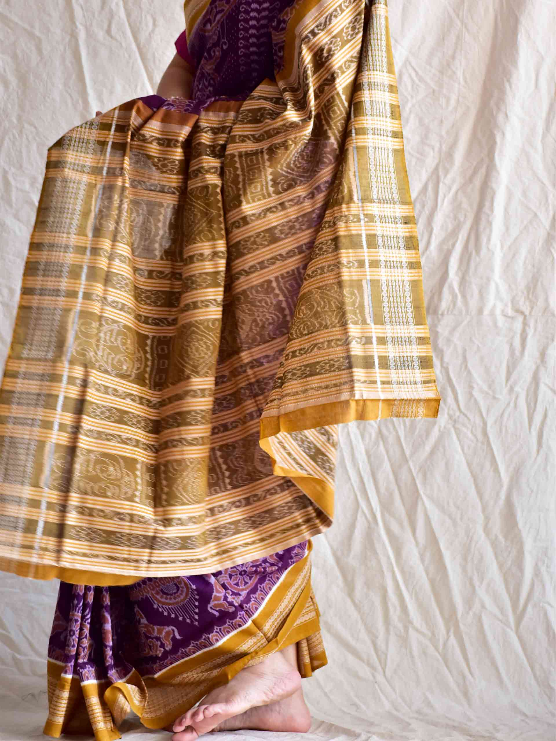 Handwoven ikat saree