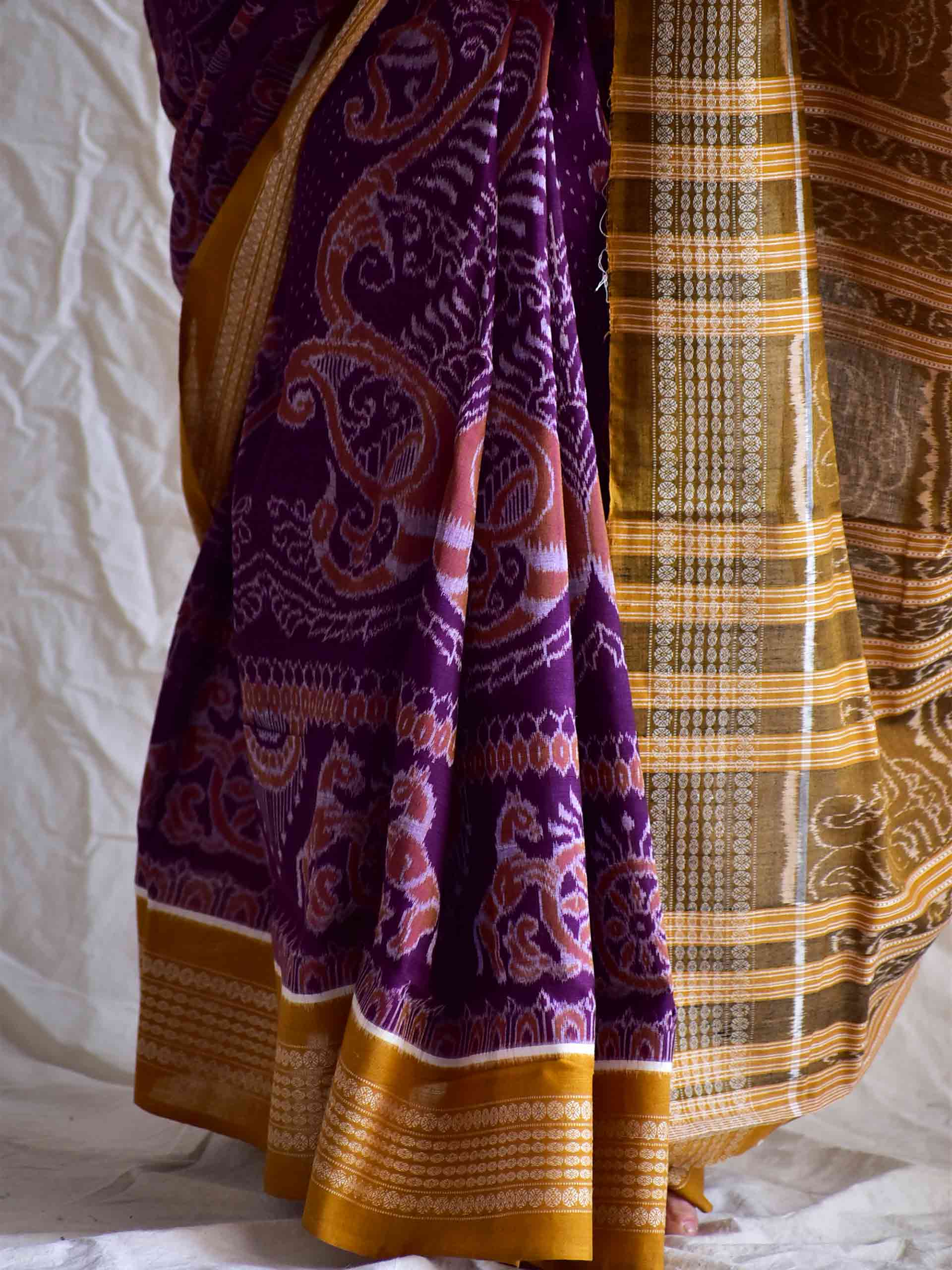 Handwoven ikat saree