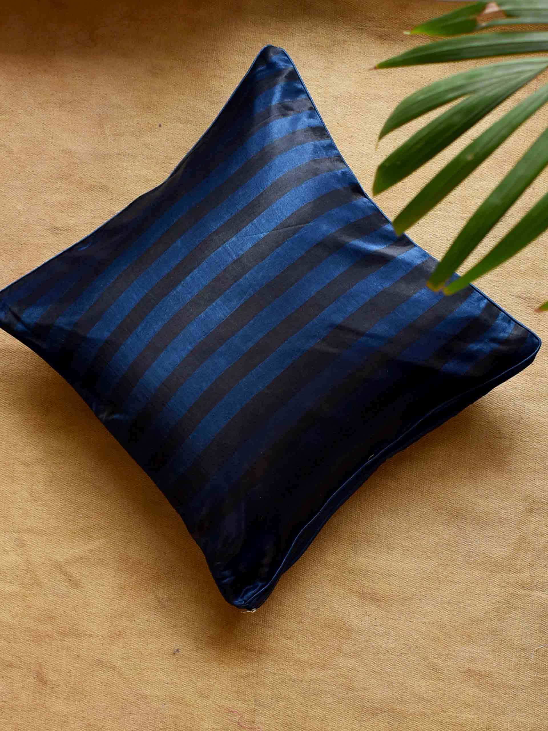 Ajrakh Mashru Silk dual sided Cushion Cover