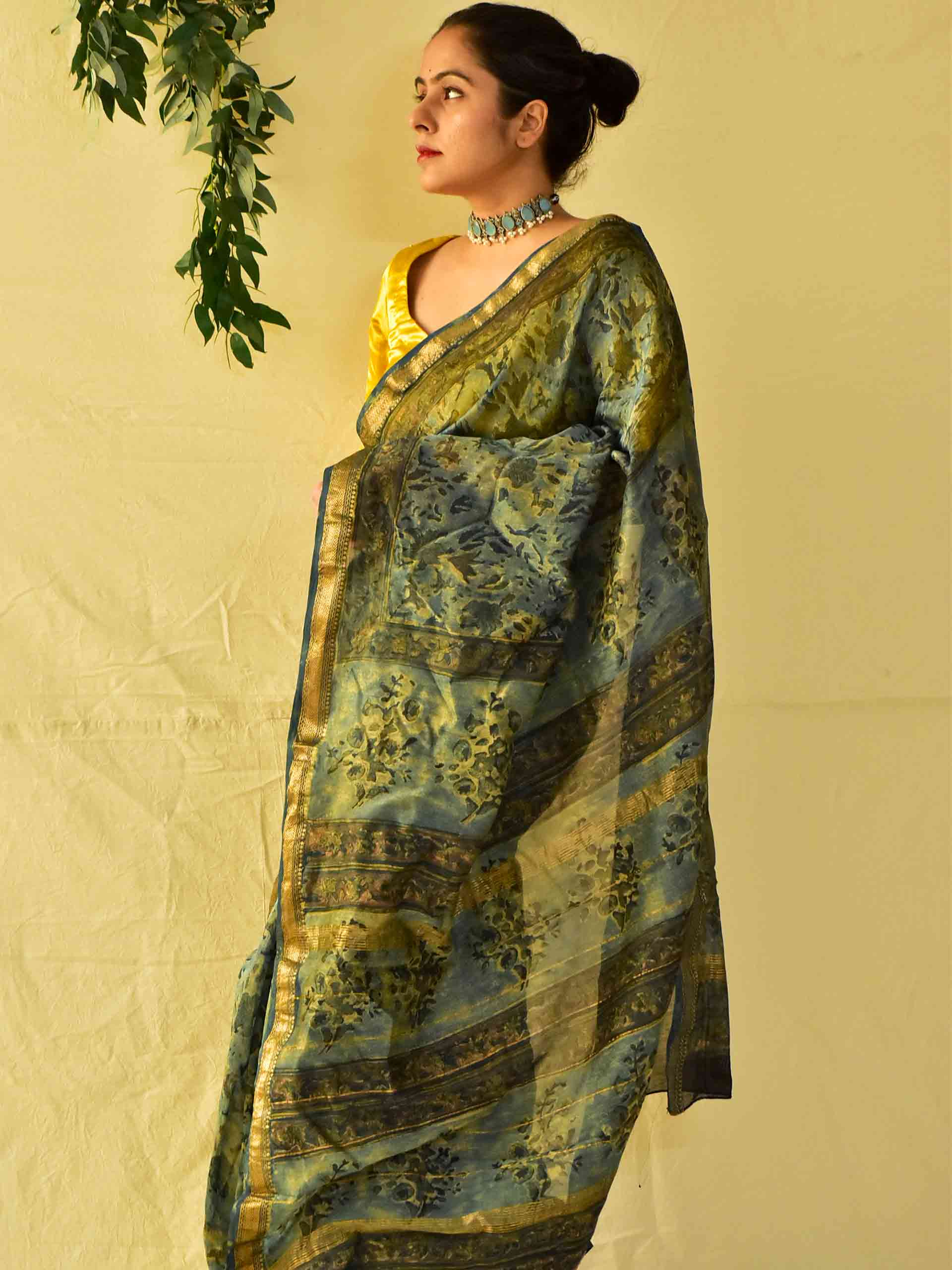 Muskaan - Dabu Maheshwari silk saree