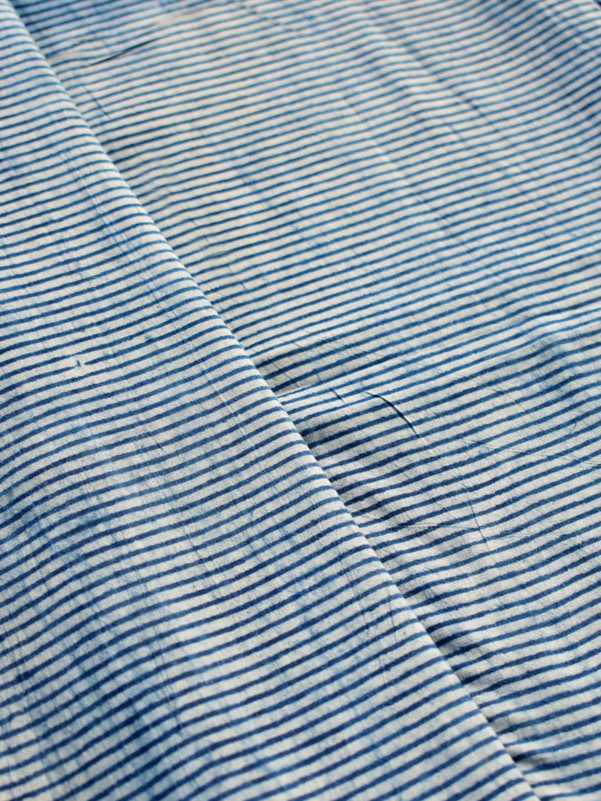 Stripes - hand block printed Cotton fabric 280 per meter