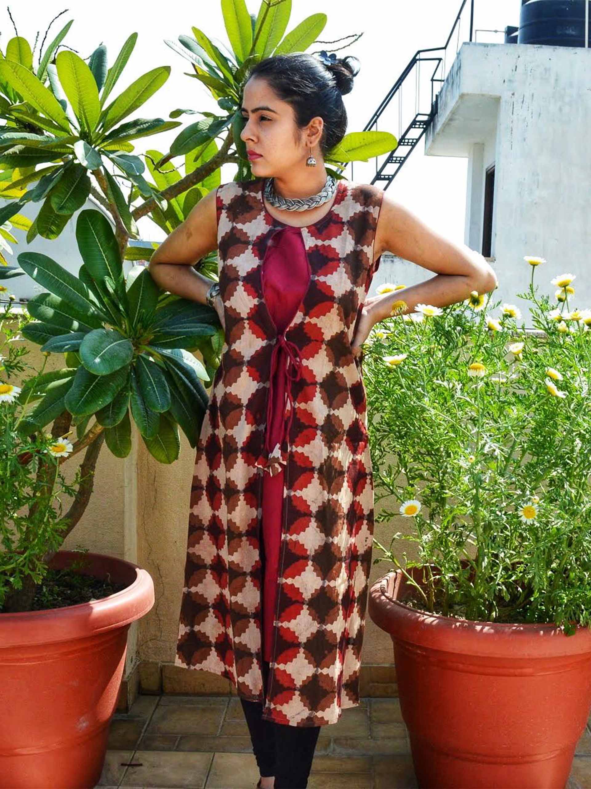 Buy Dabu hand block printed kurti Online