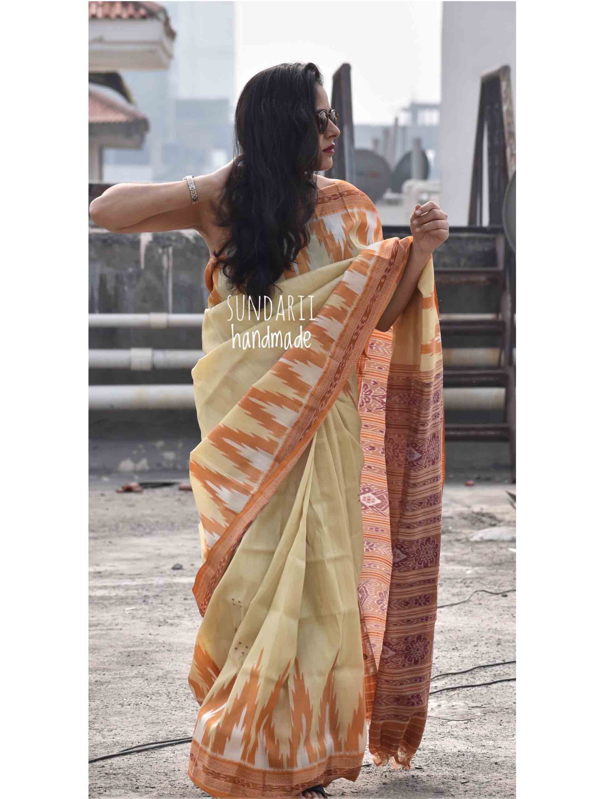 Buy Ikat Silk Saree Online