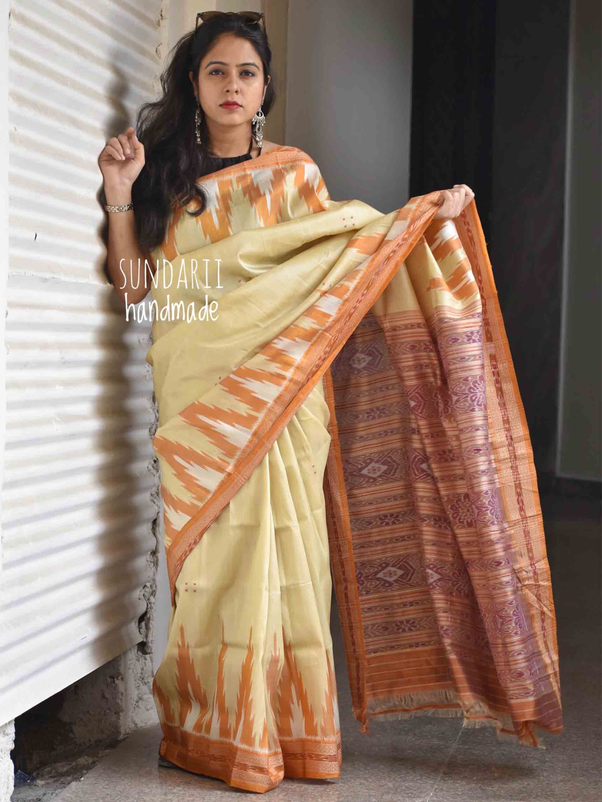 Buy Ikat Silk Saree Online