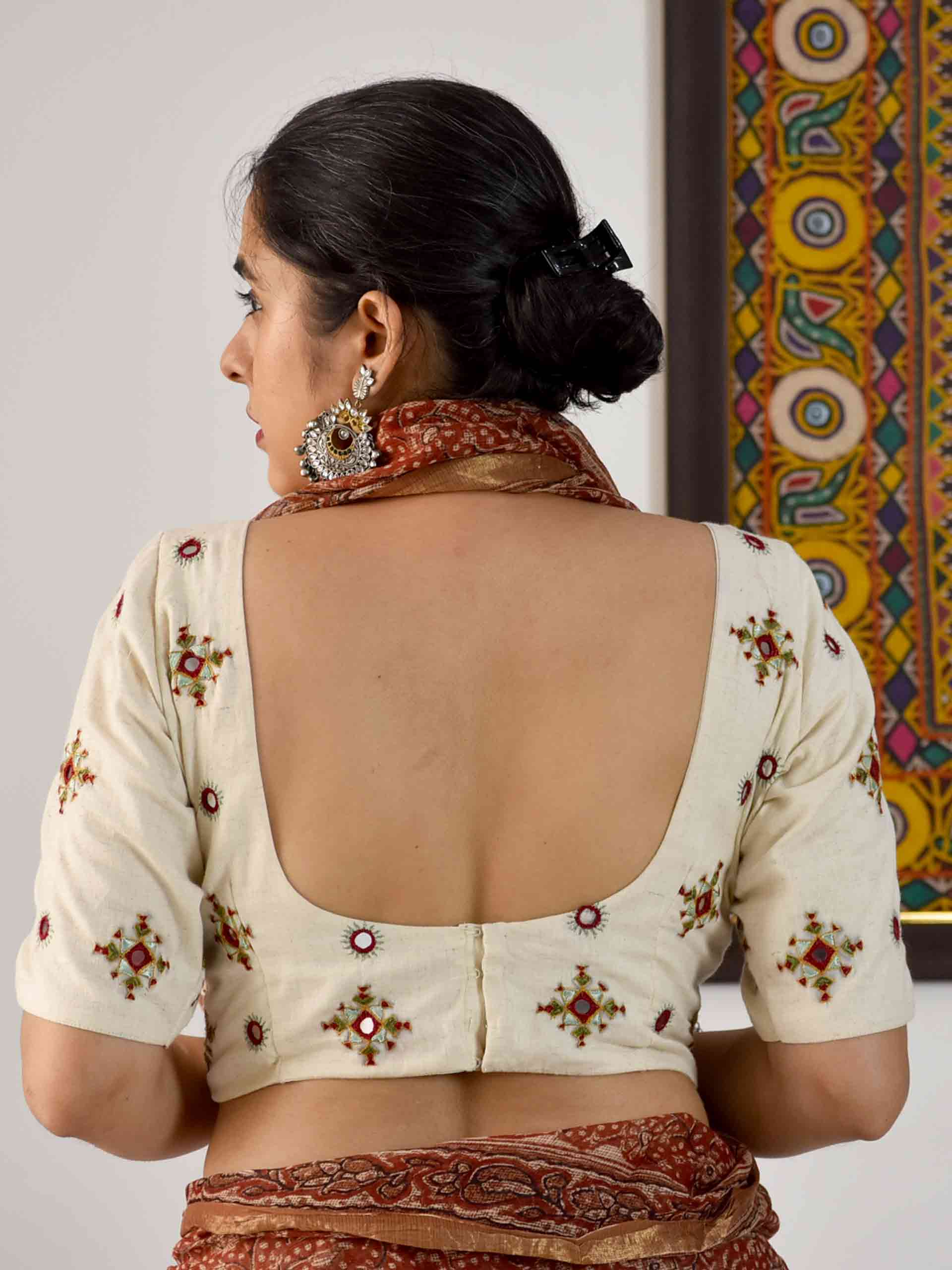 Buy Organic Kala Cotton Neran Hand Embroidery Blouse