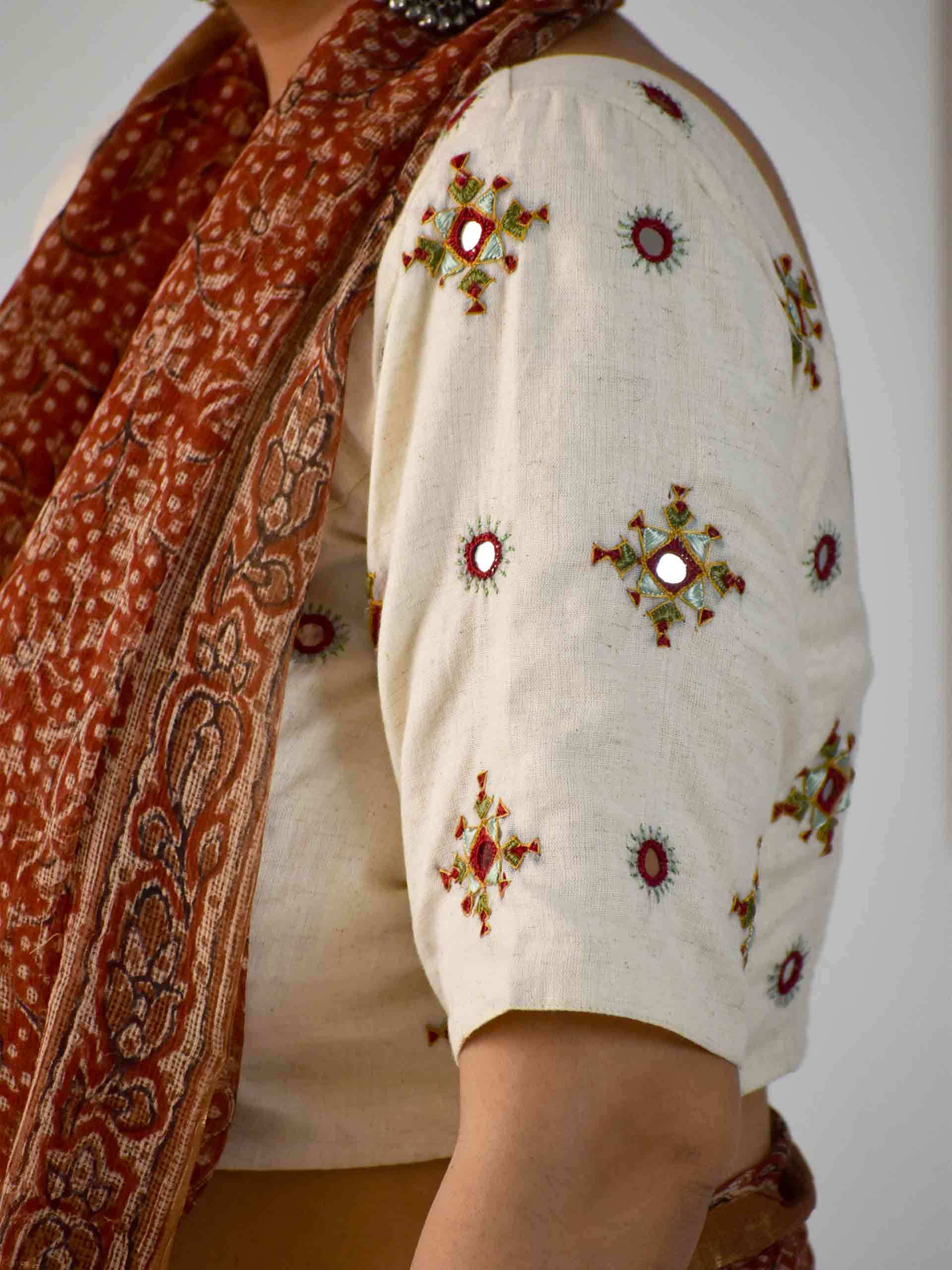 Buy Organic Kala Cotton Neran Hand Embroidery Blouse
