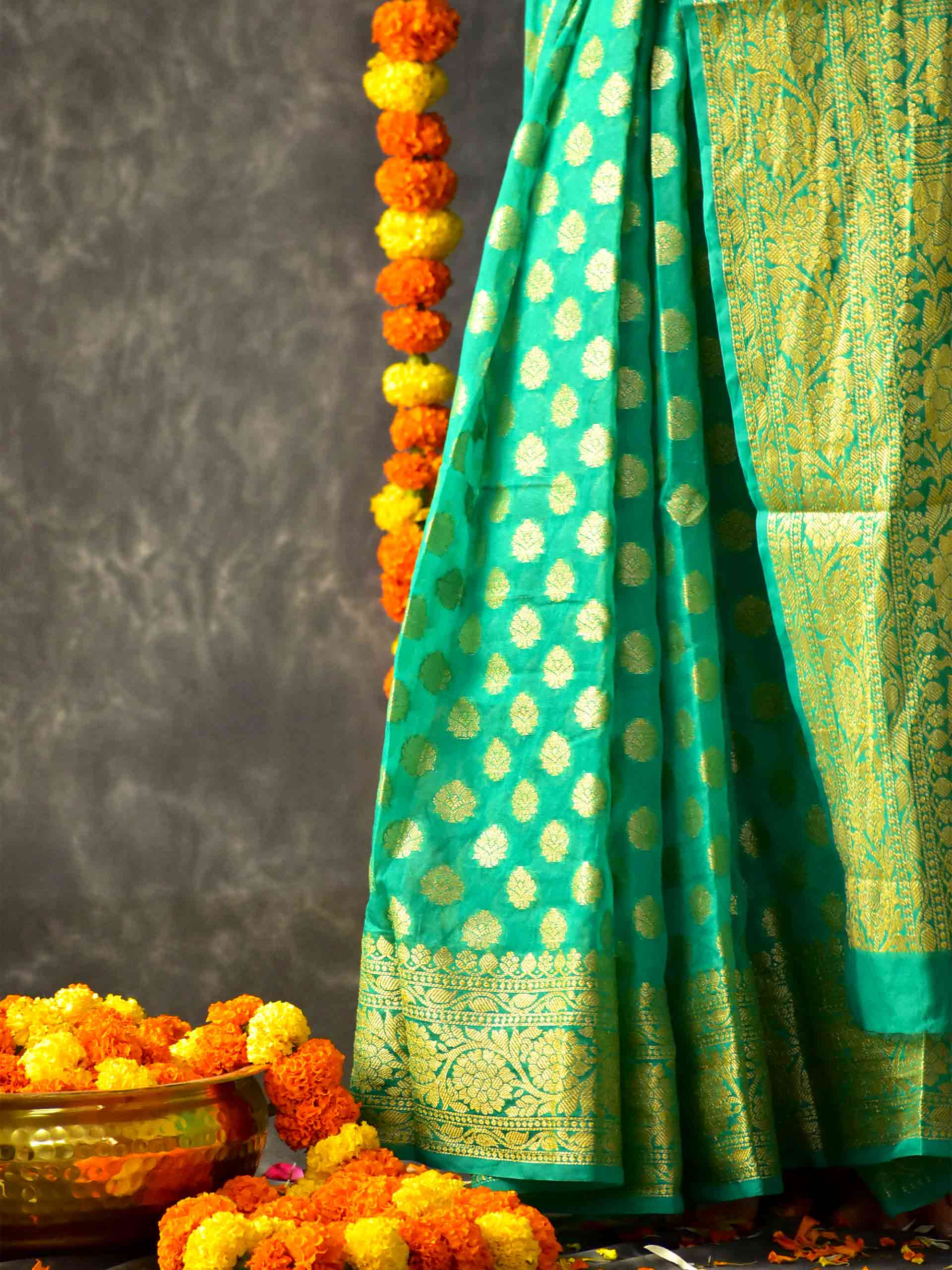 Kusum - Georgette zari Saree