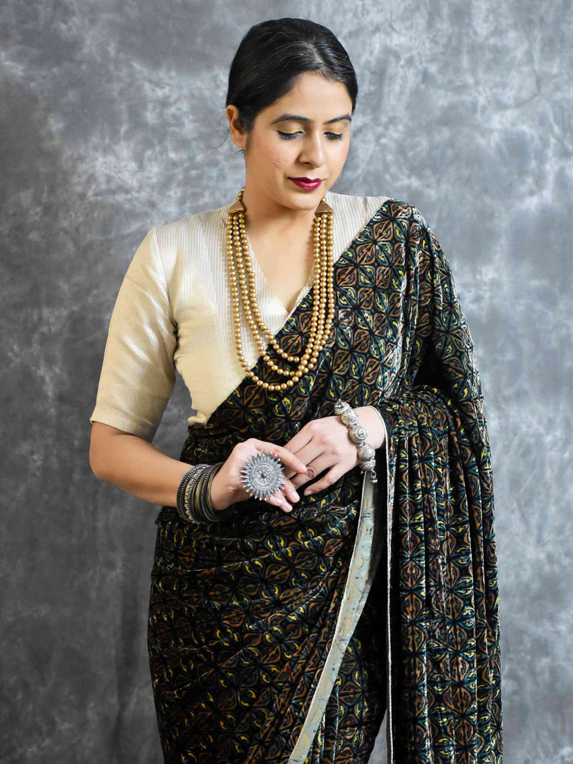 Buy Silk Velvet Saree Online