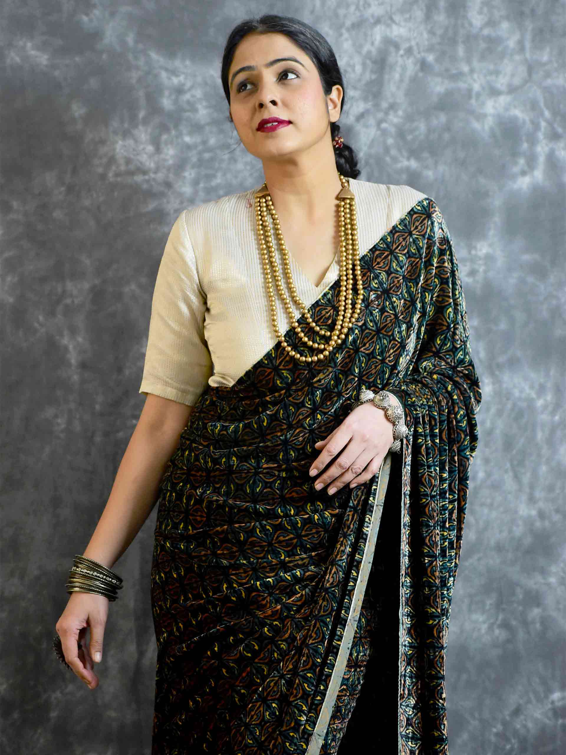 Buy Silk Velvet Saree Online