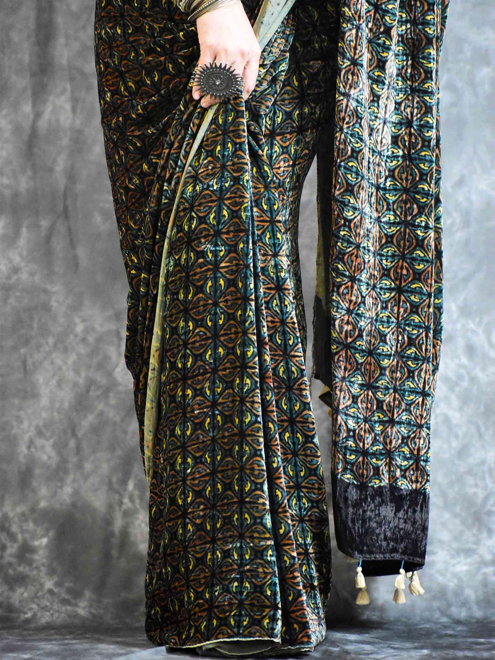 Buy Silk Velvet Saree Online