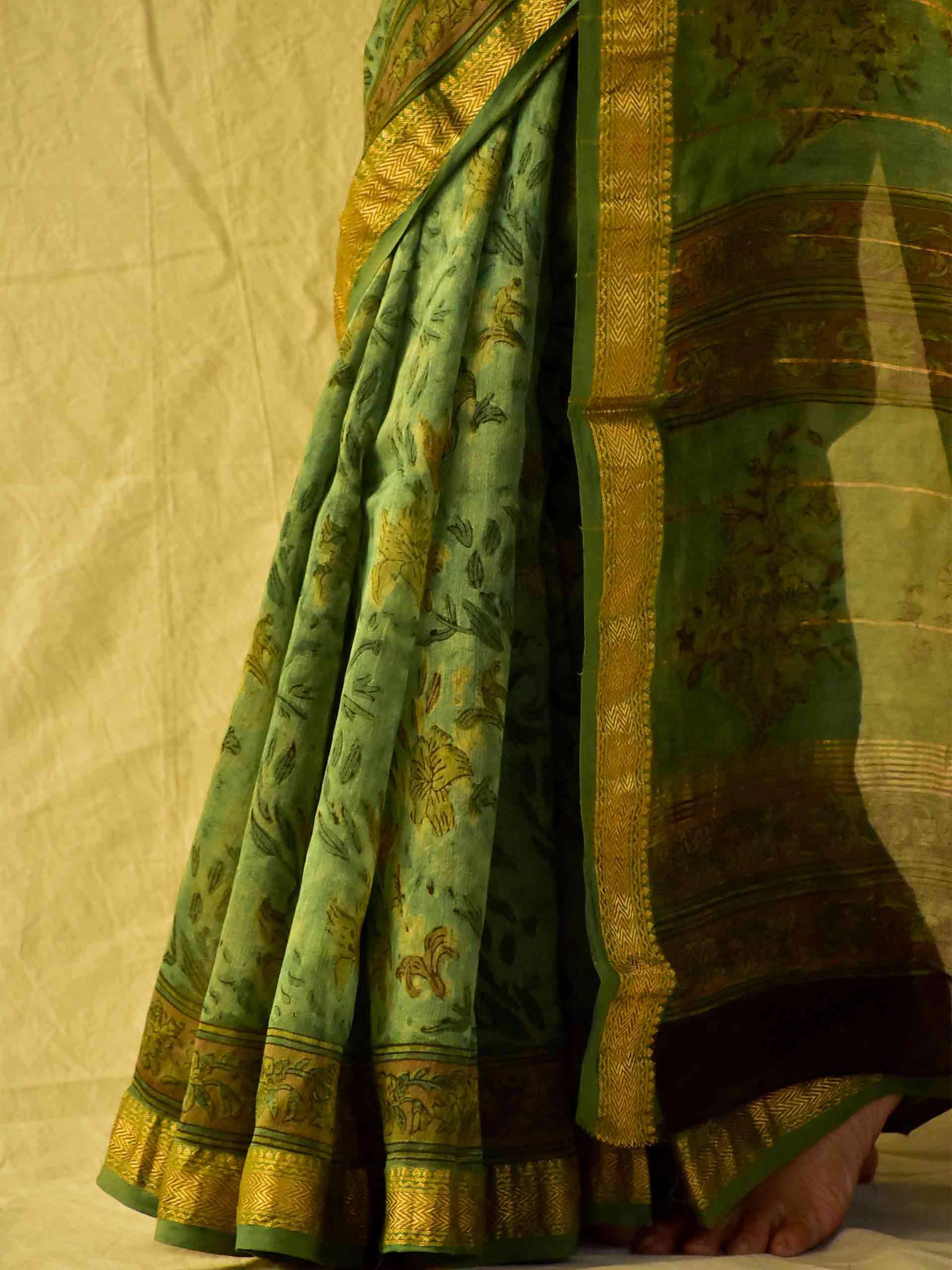 Rambha- Dabu Maheshwari silk saree