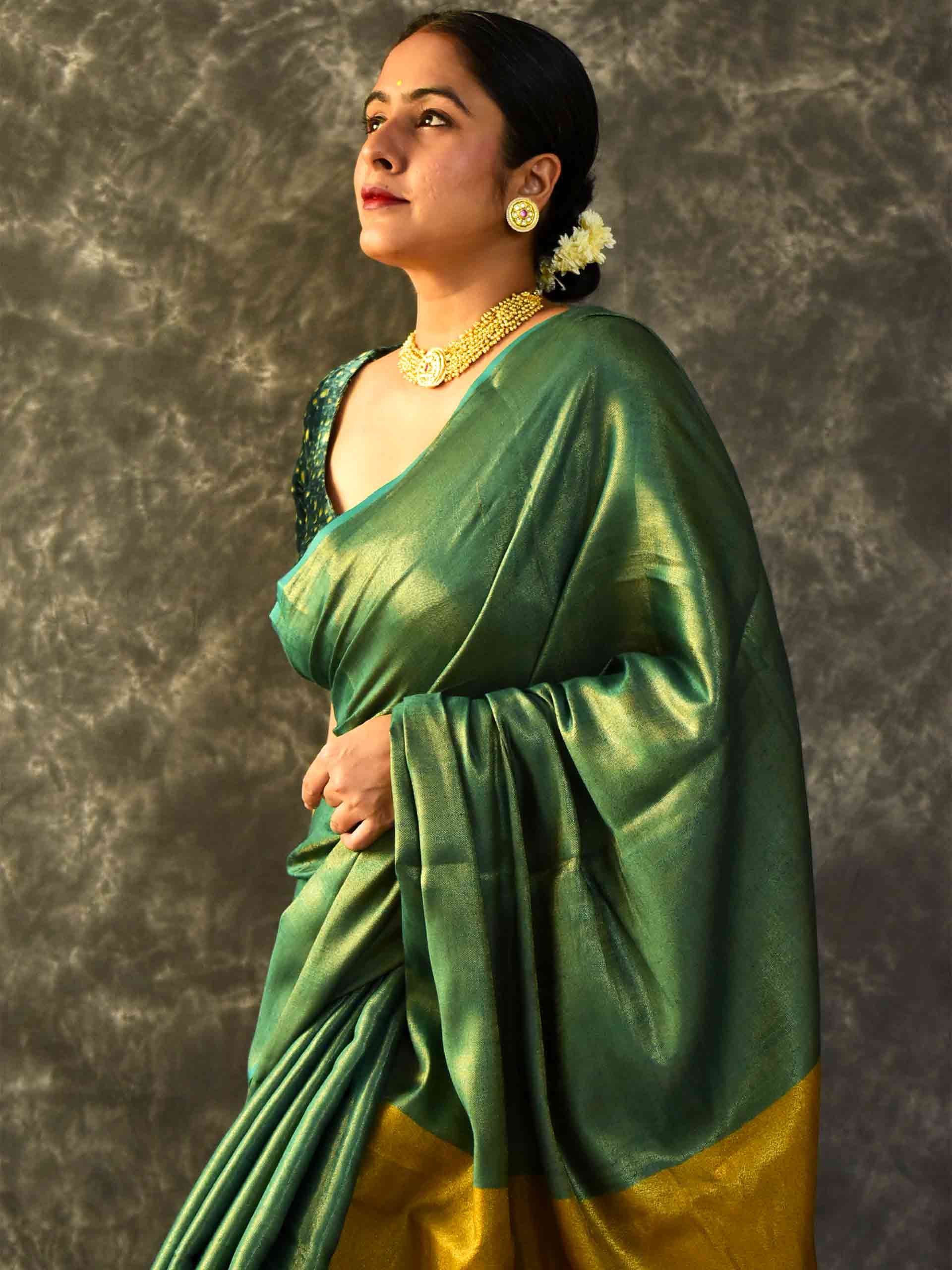 Palak - Linen Tissue Saree