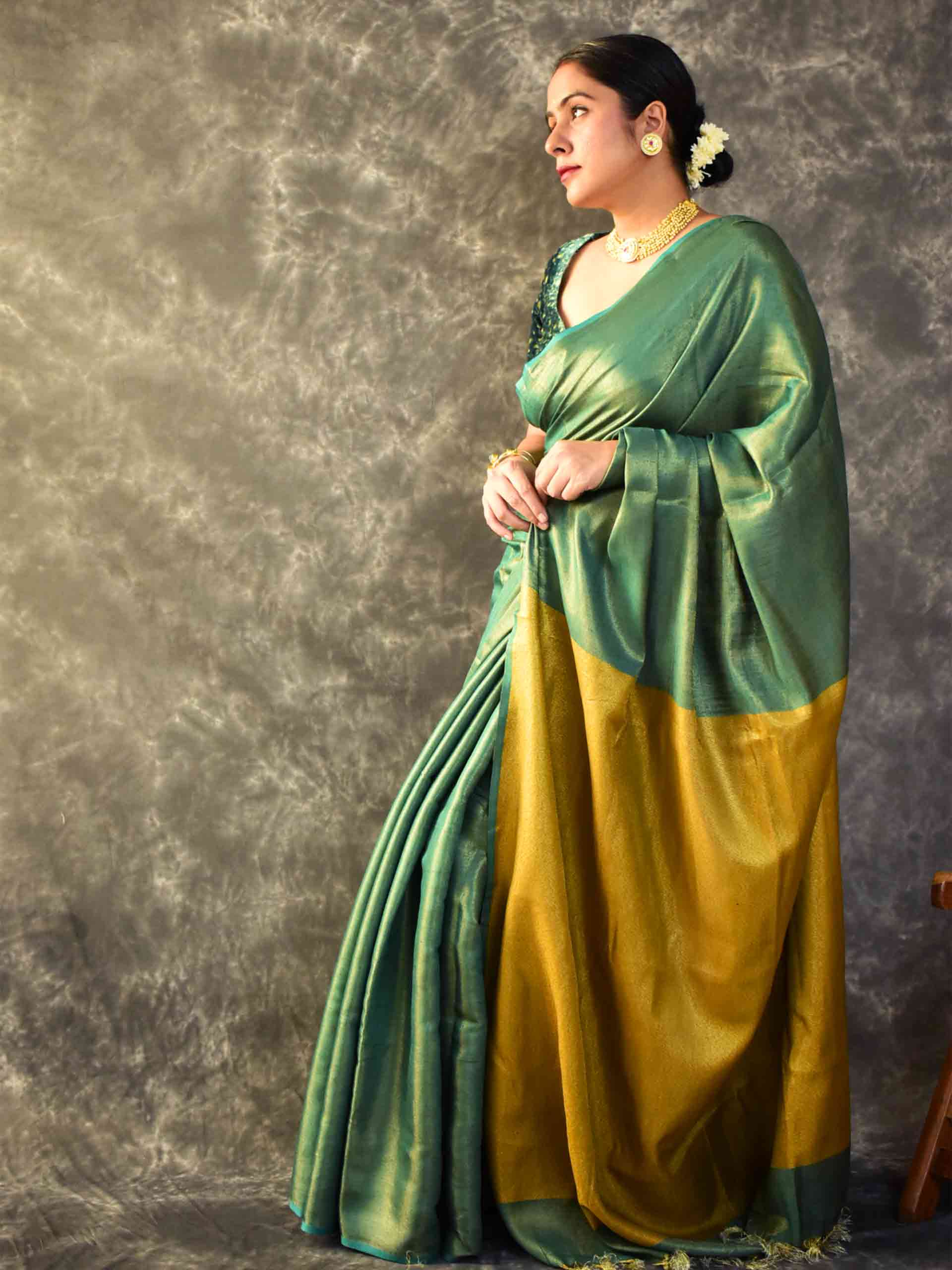 Palak - Linen Tissue Saree