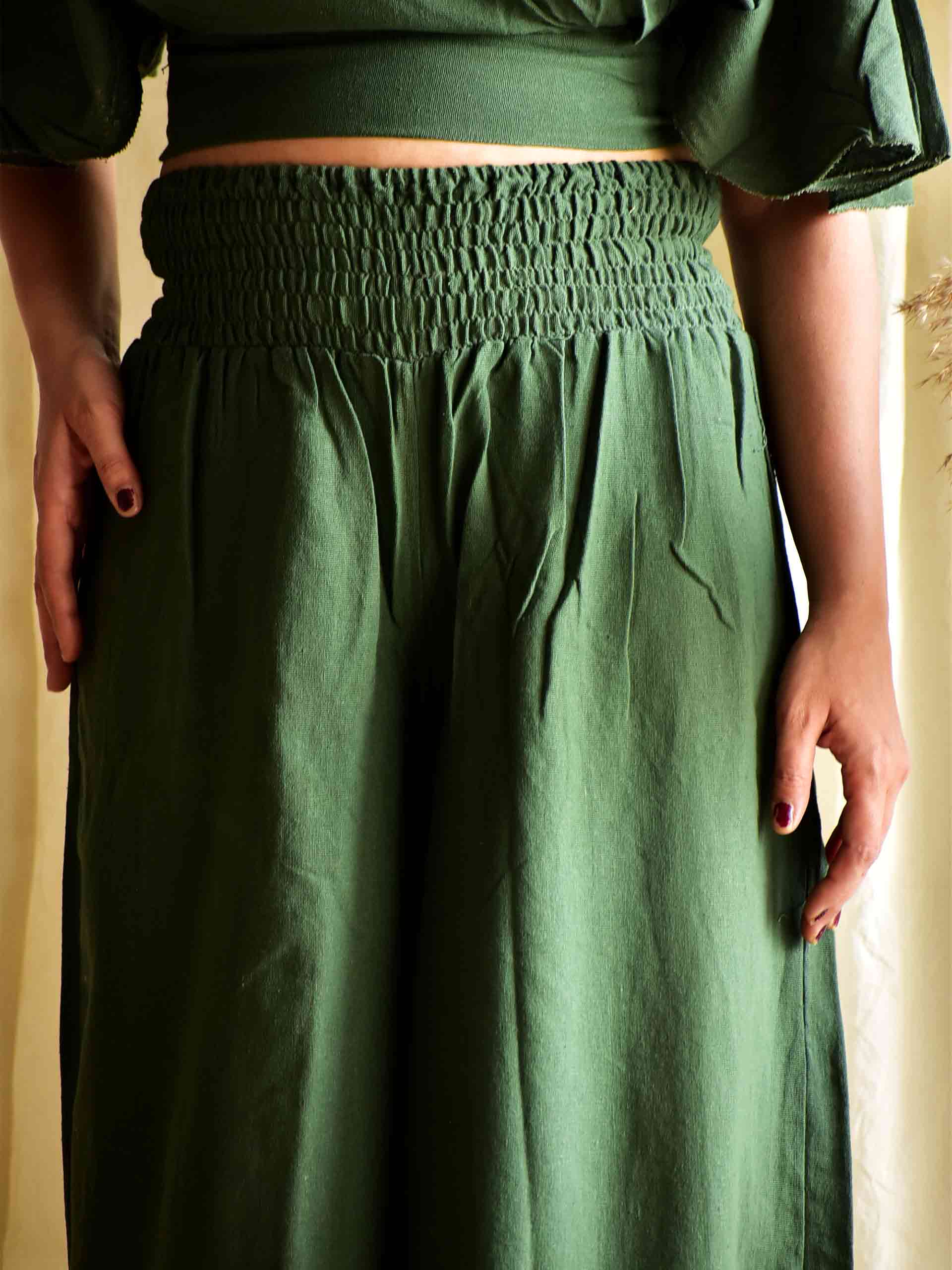 Flora - Linen cotton Flared pant
