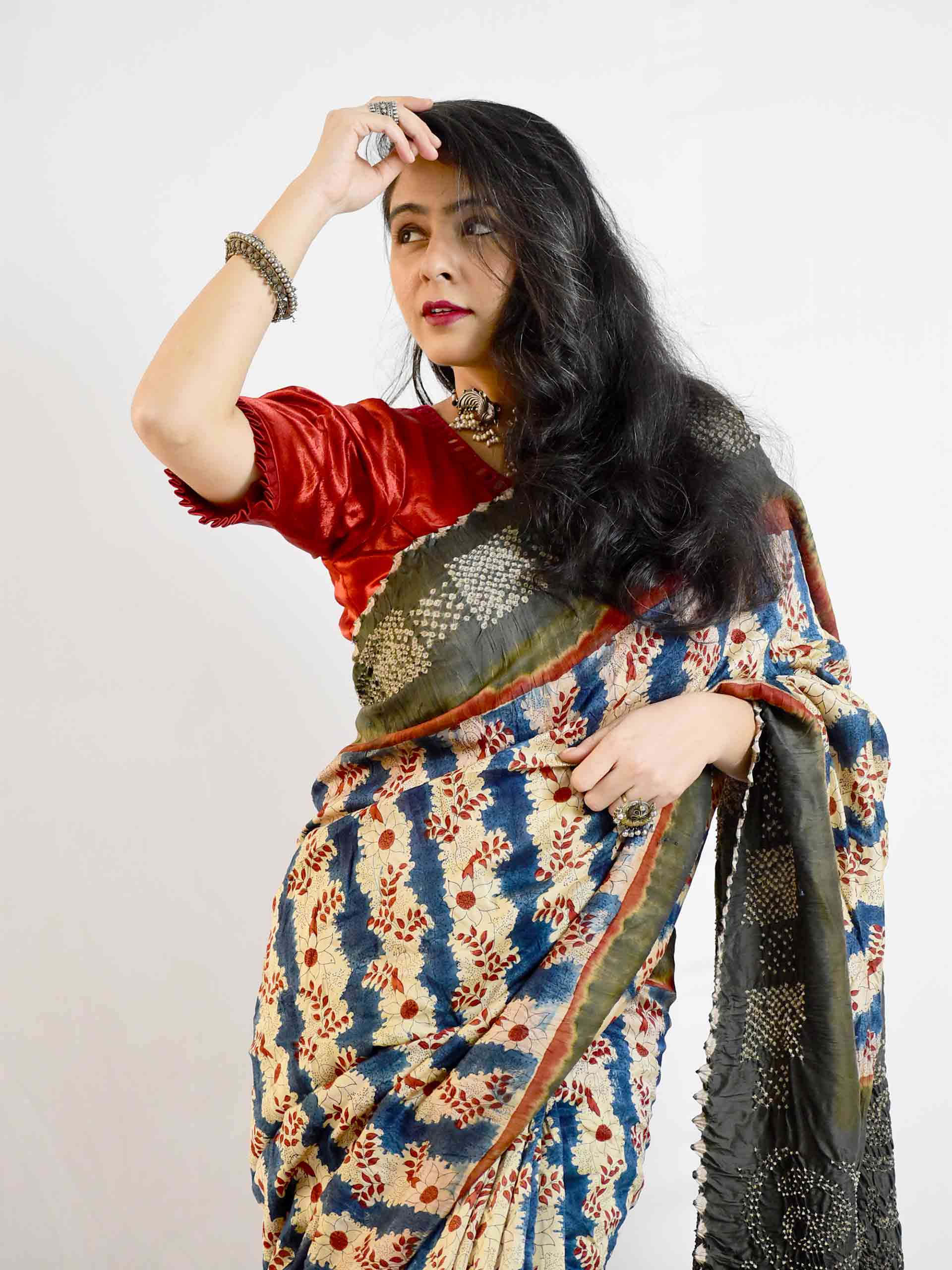 Bandhani Chanderi Silk Saree Online