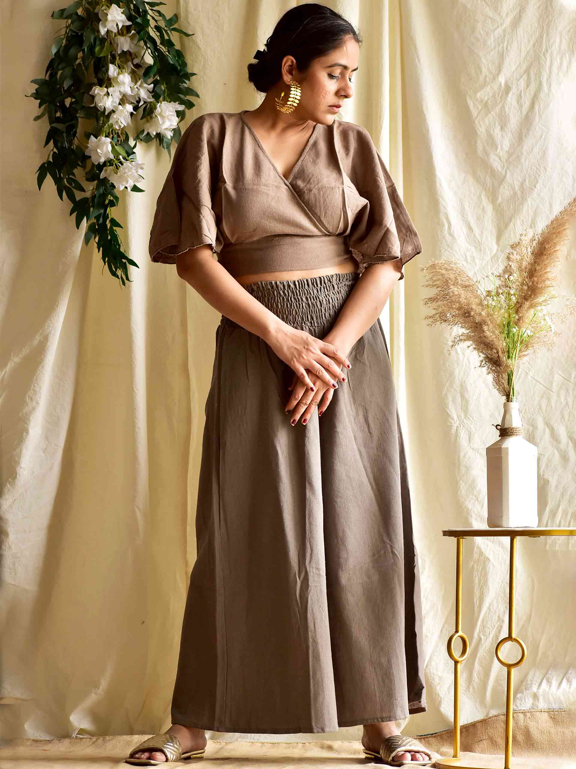 Tulip - Linen cotton Flared pant