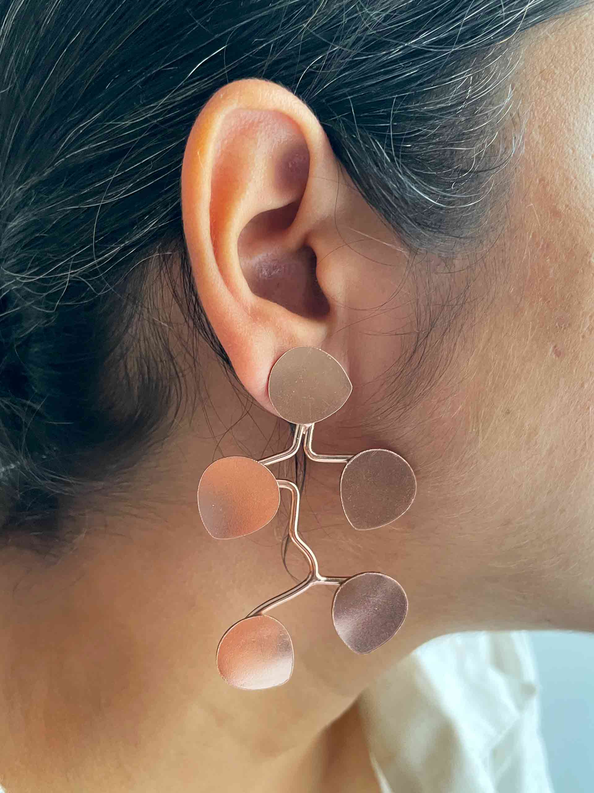 Hop - Rose gold earrings