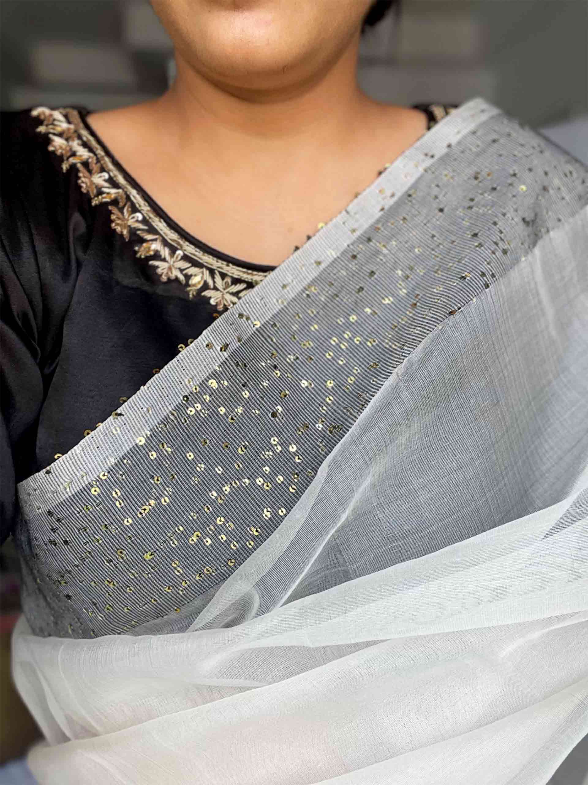 Hand Embroidered Mashru Silk Blouse