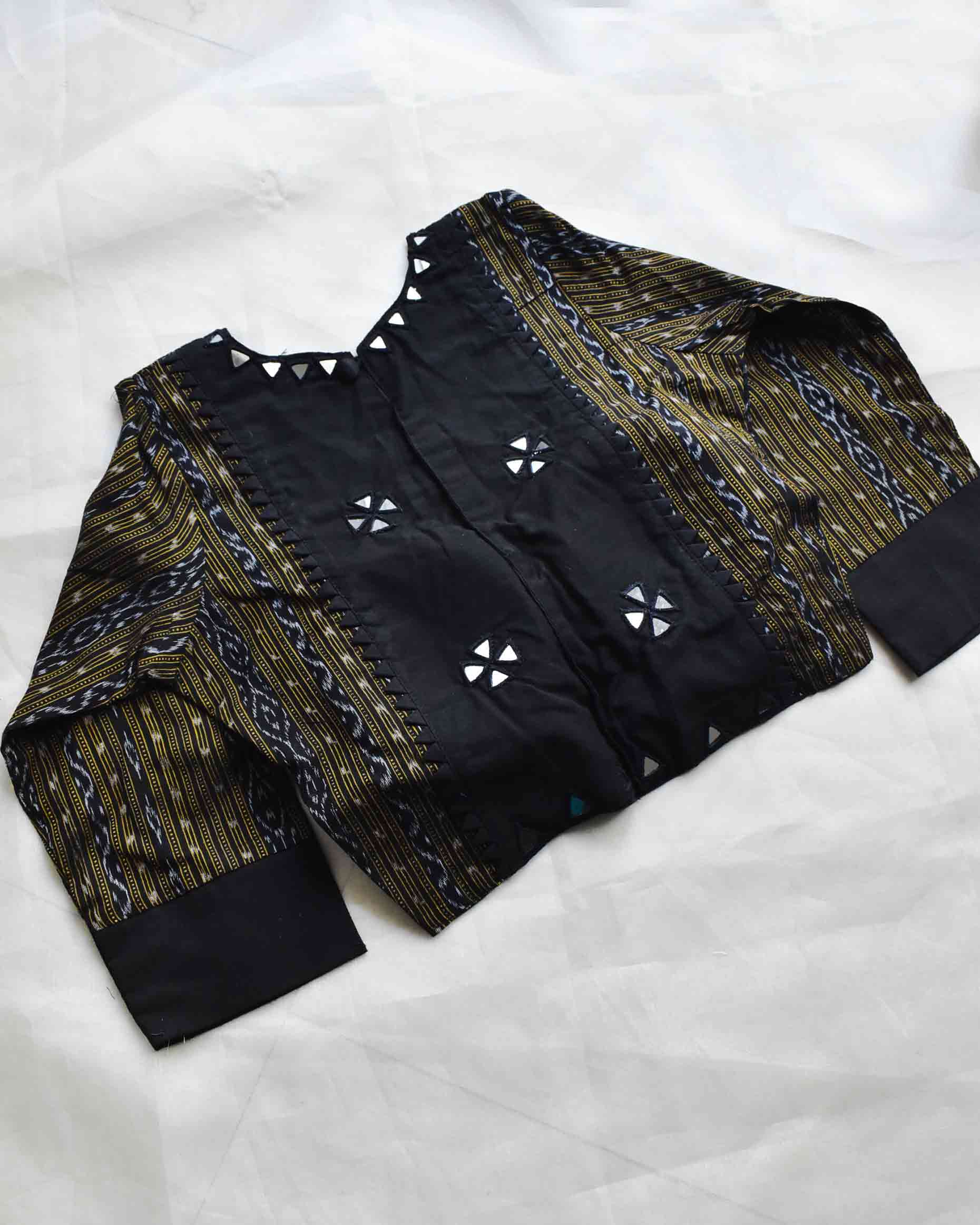 Ikat Kutch mirror work blouse