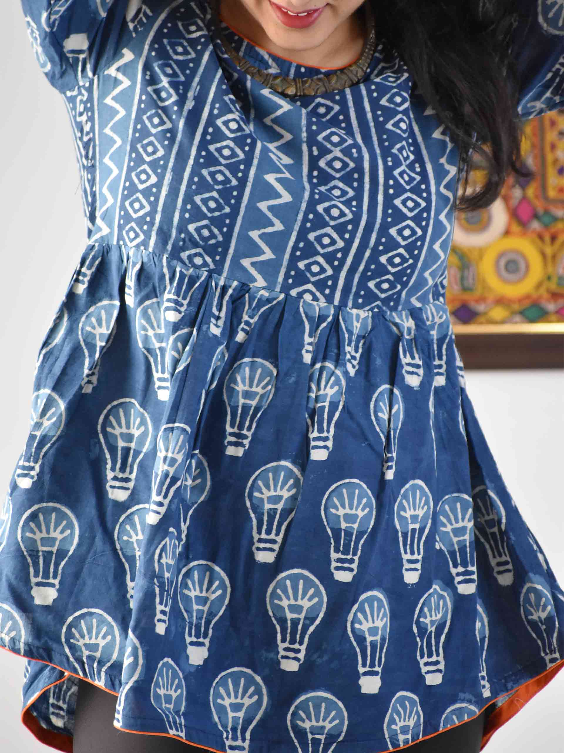 Indigo long tops