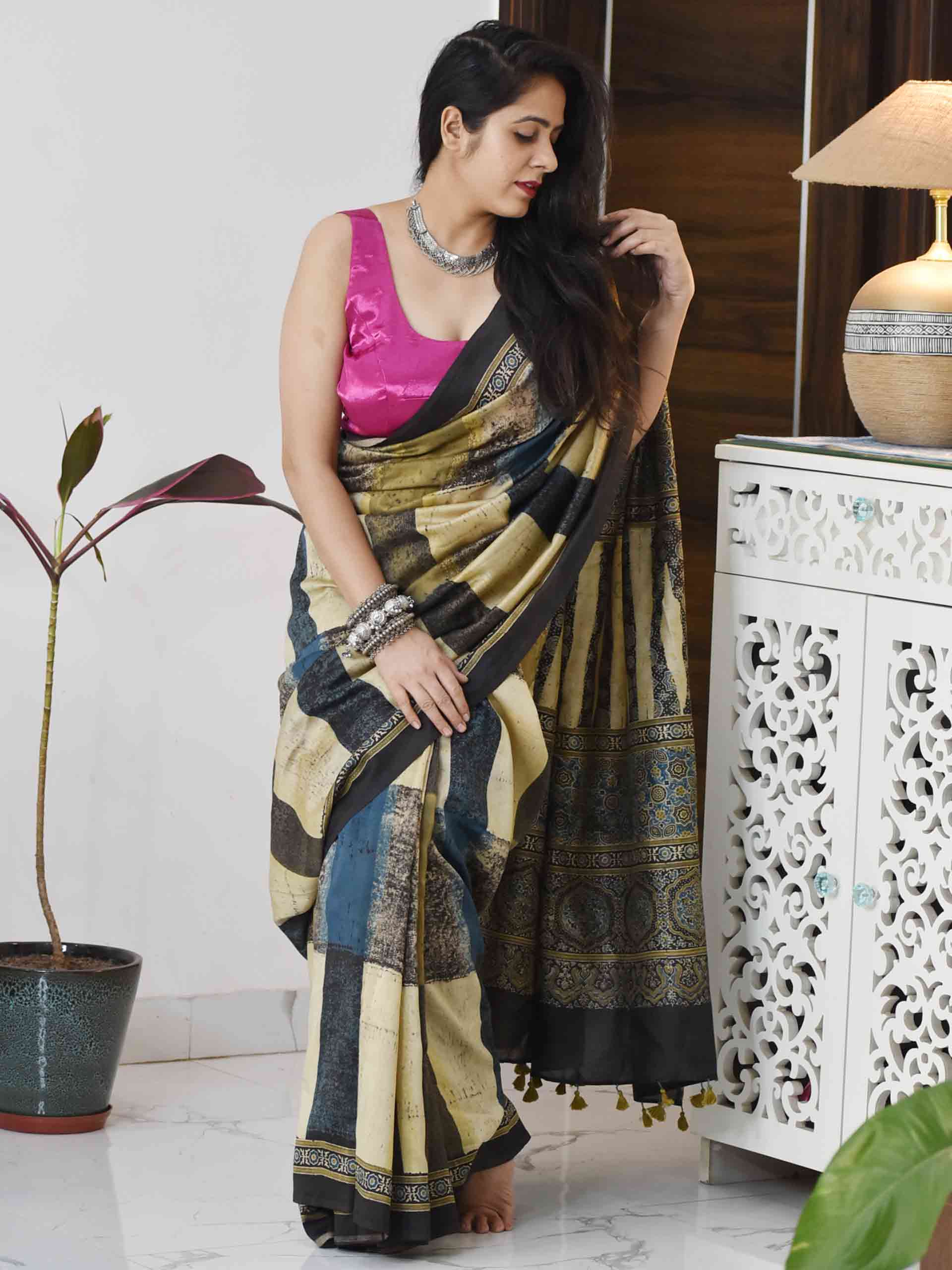 chanderi silk saree