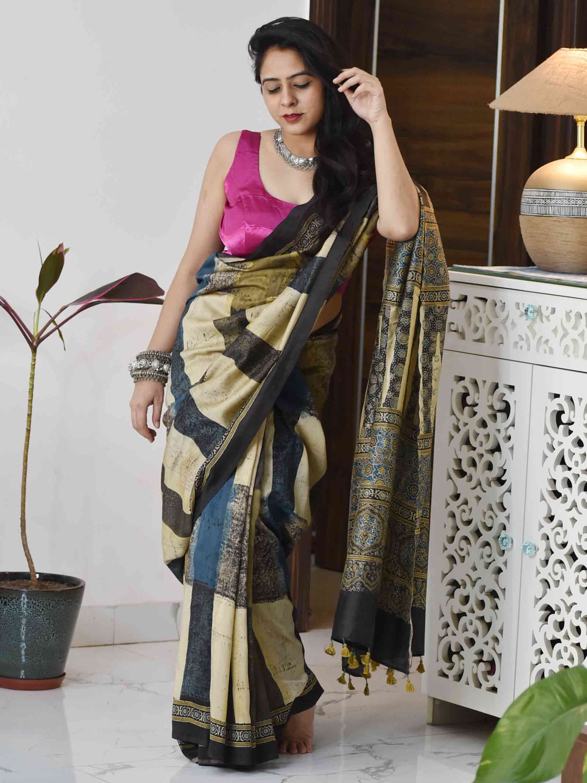 ajrakh saree india