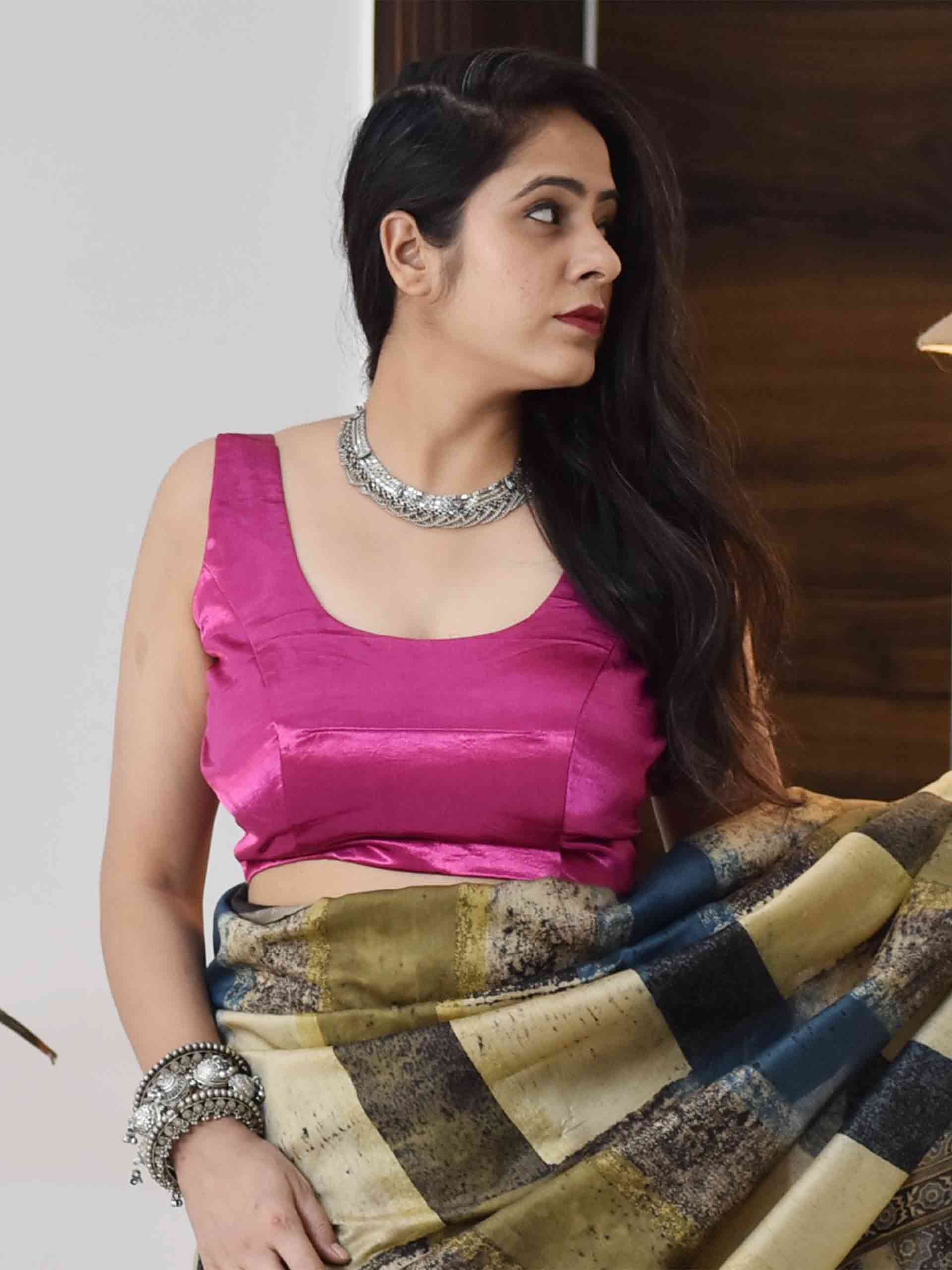 Pink Mashru Silk Blouse