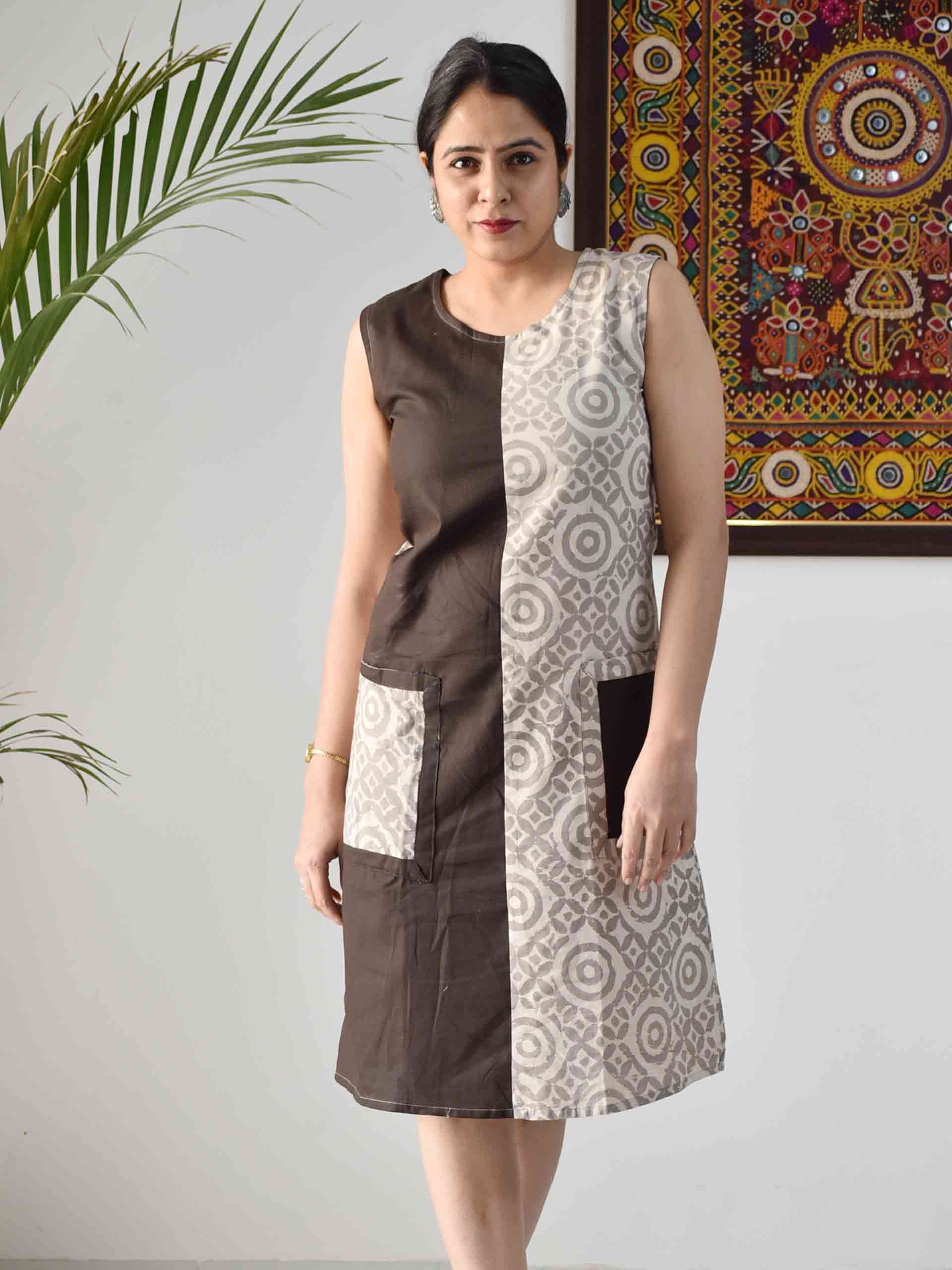 Dabu hand block printed dress