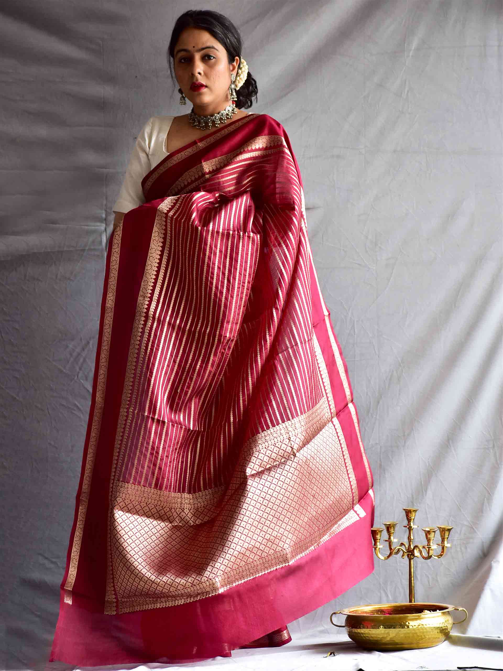 Kumkum - Chanderi saree