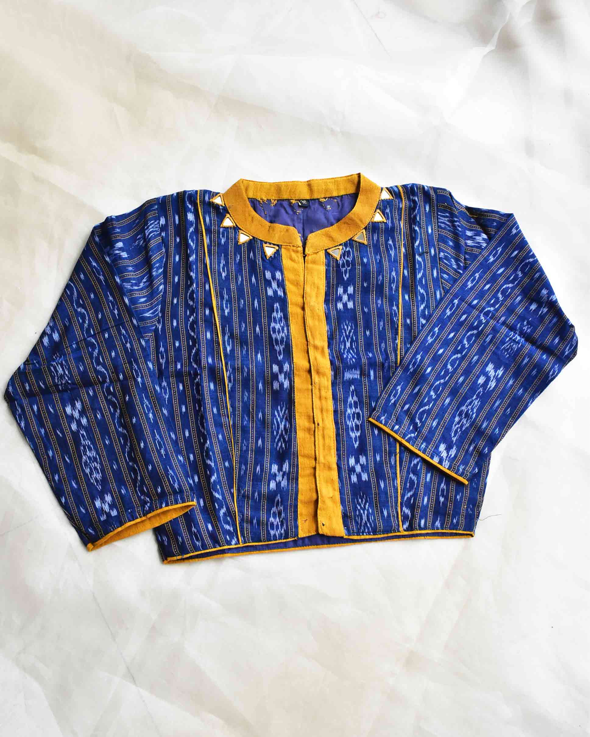 Ikat Kutch mirror work blouse