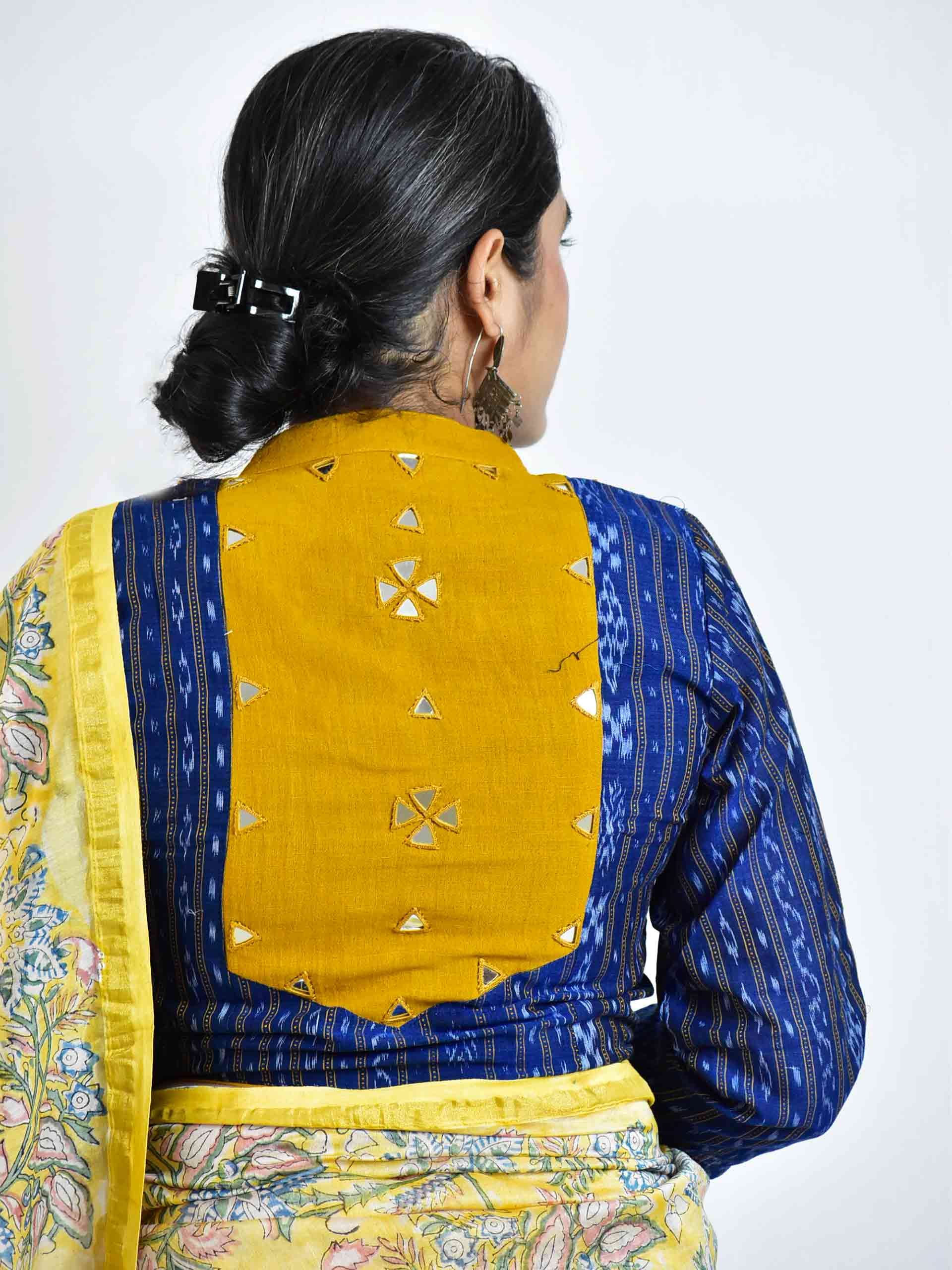 Ikat Kutch mirror work blouse