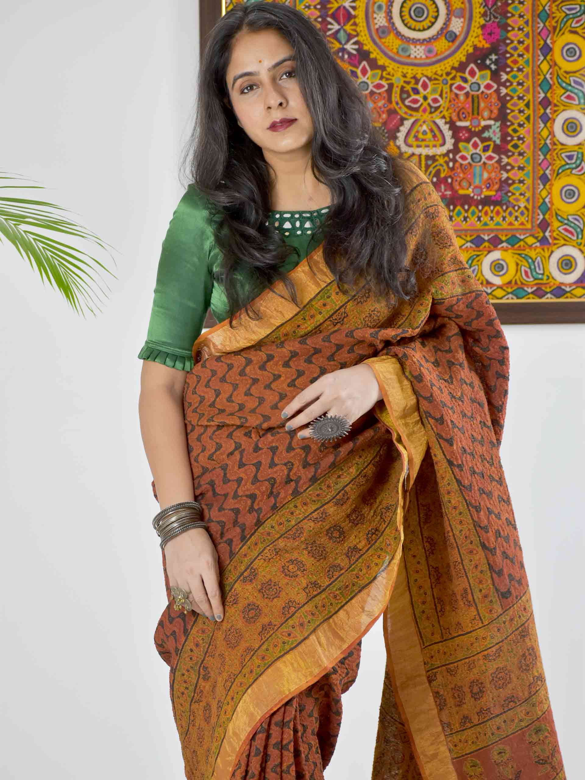  Handloom Linen Silk Saree