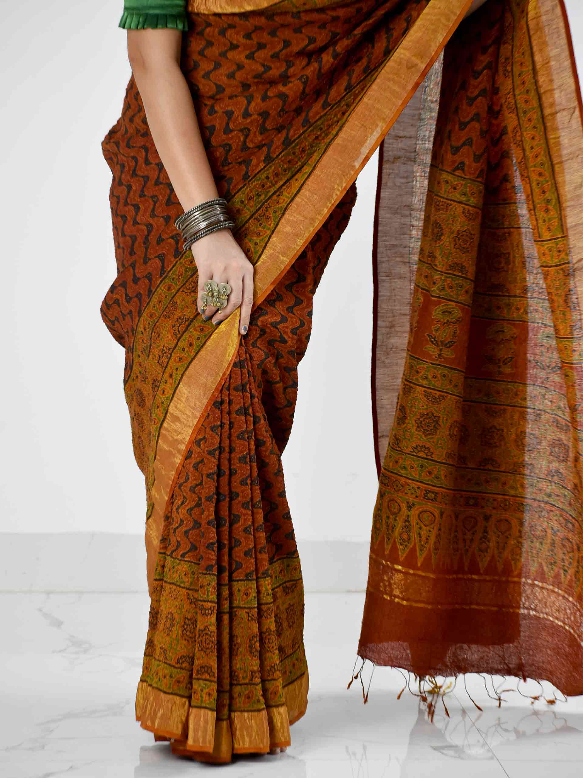  Handloom Linen Silk Saree