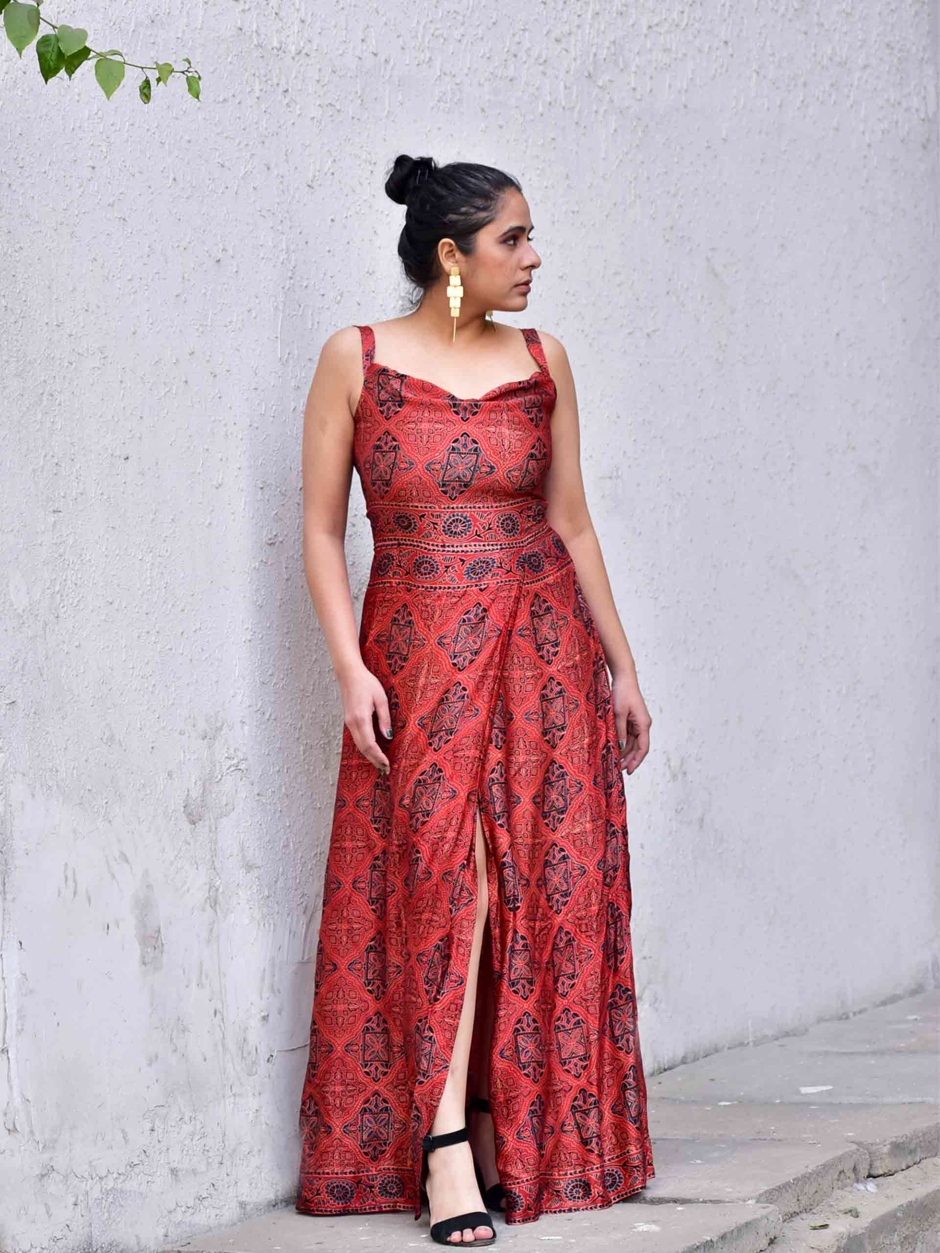 Ikraar - Ajrakh Modal silk Dress