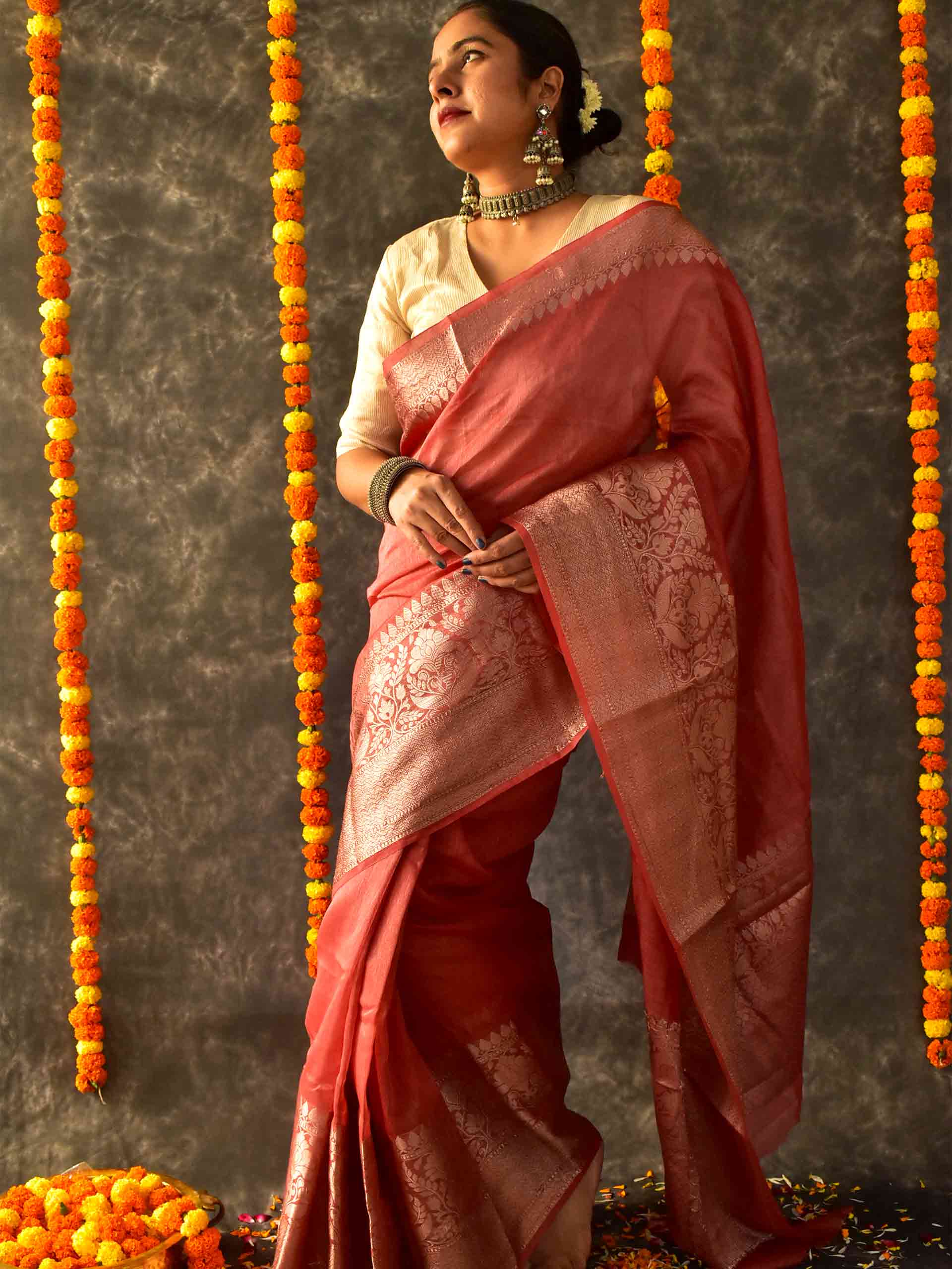 Prem - Linen zari Saree