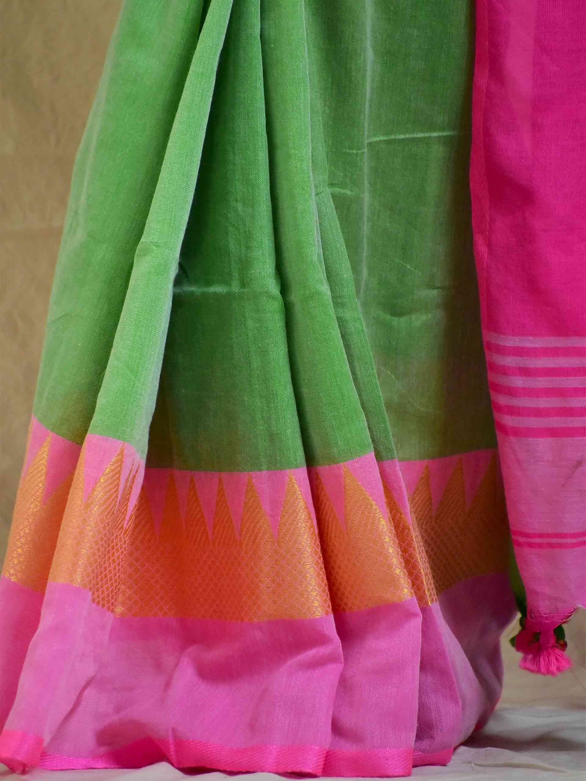 cotton saree with woven border