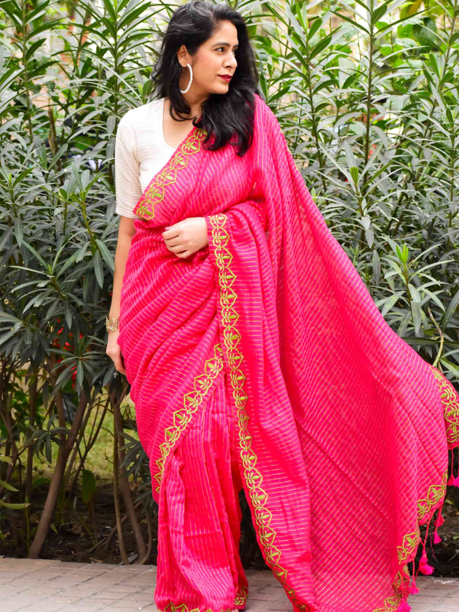 Buy Embroidered Saree Online 