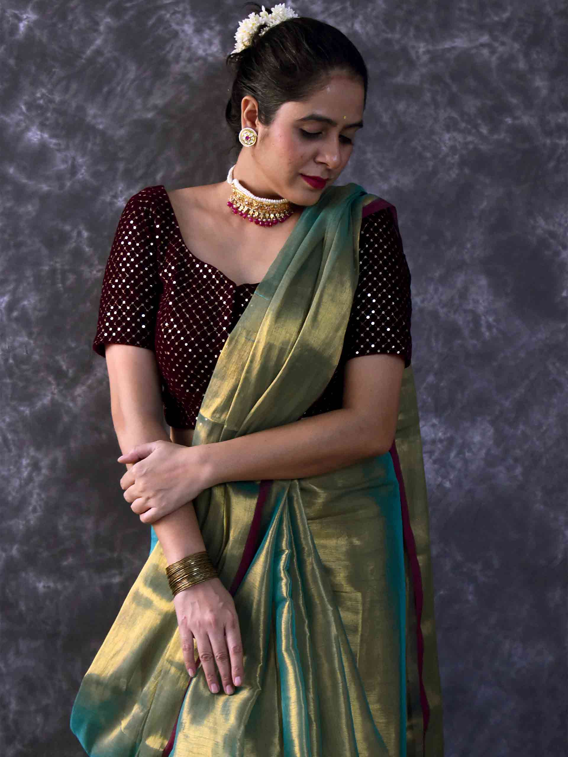 Mrig - Tissue Saree