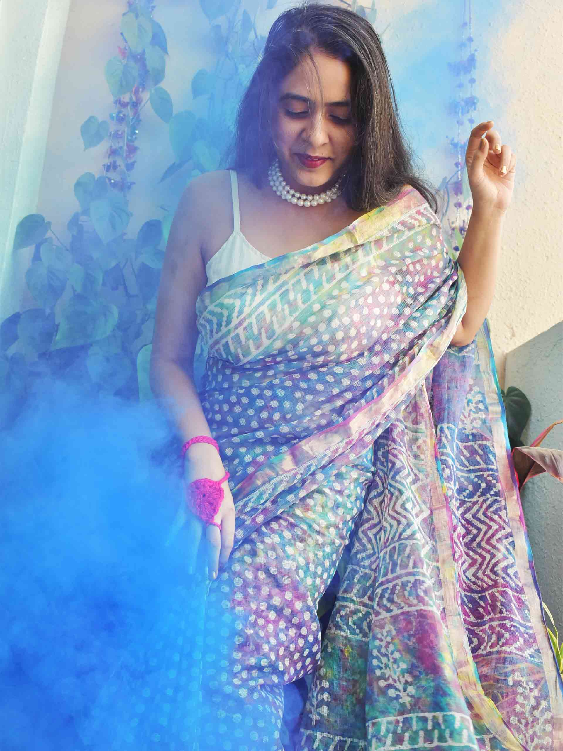 polka saree