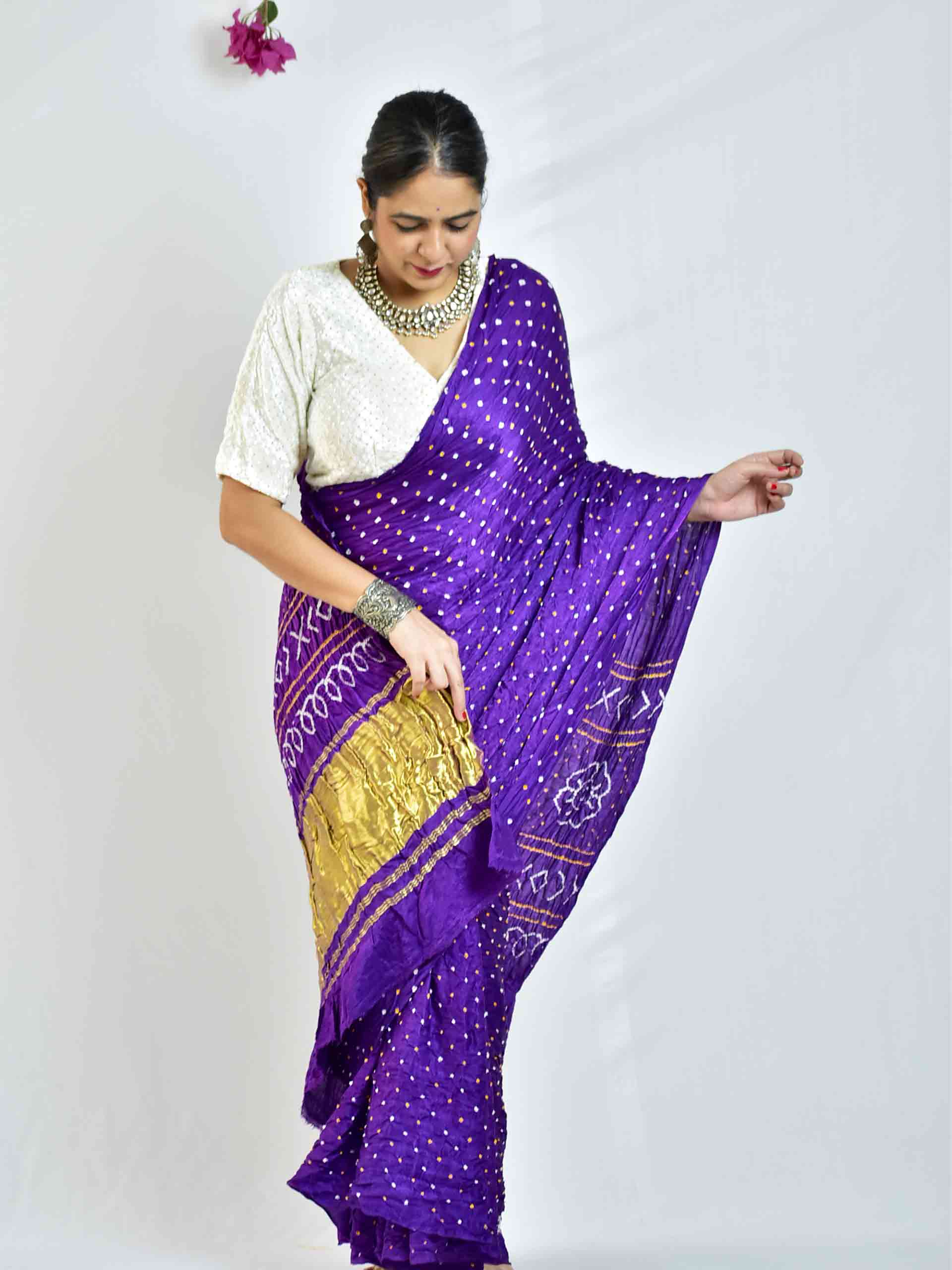 Manmaani -  Rai Bandhej zari pallu Gajji Silk Saree