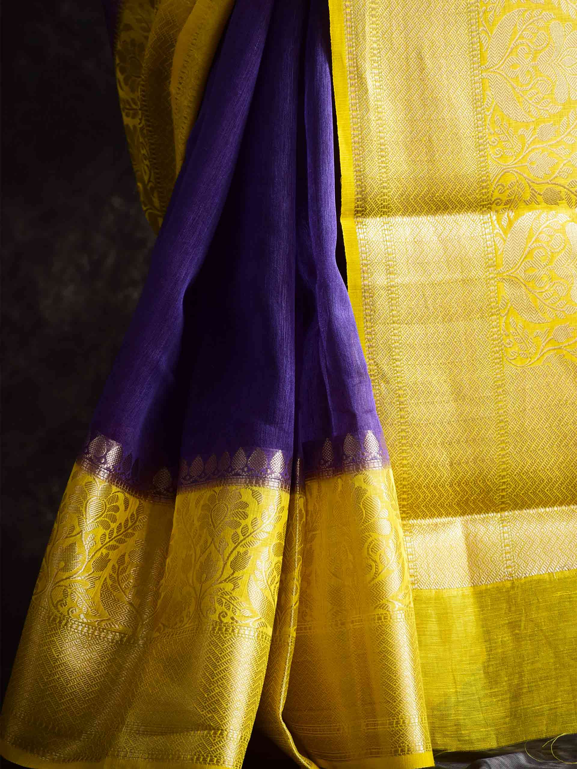 Morni - Linen zari Saree