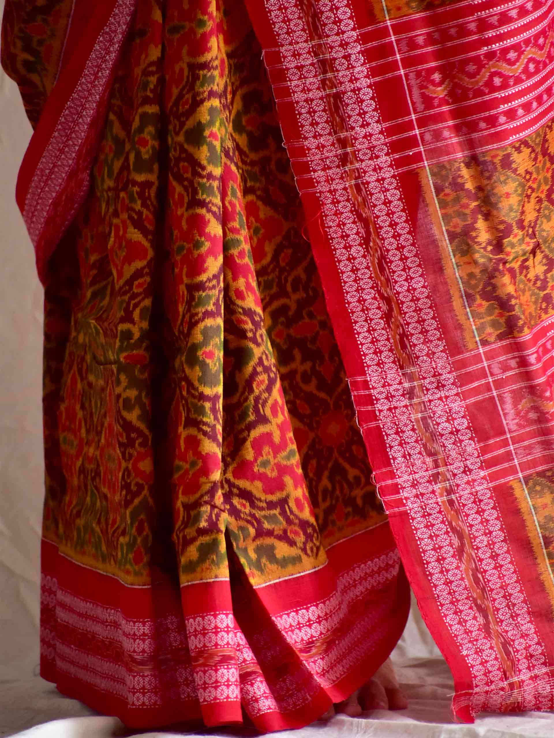 Handwoven ikat saree