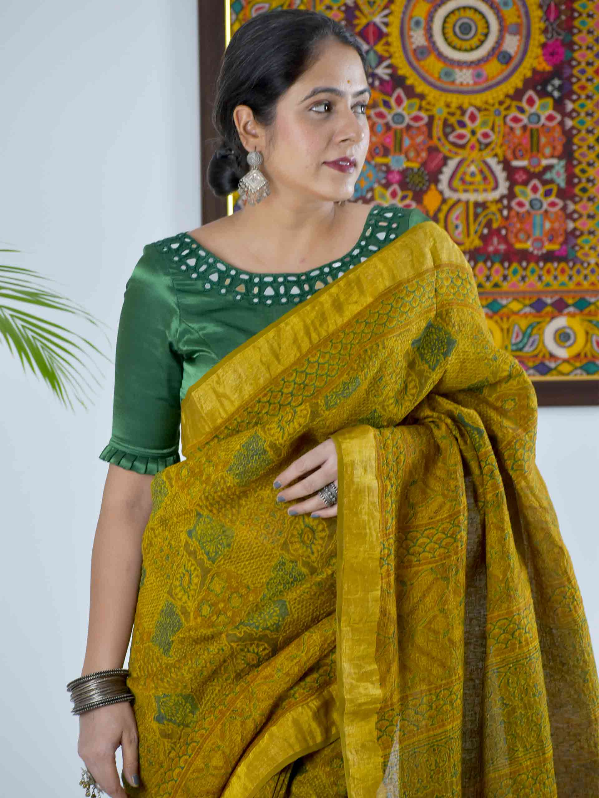  Pure Linen Silk sarees online