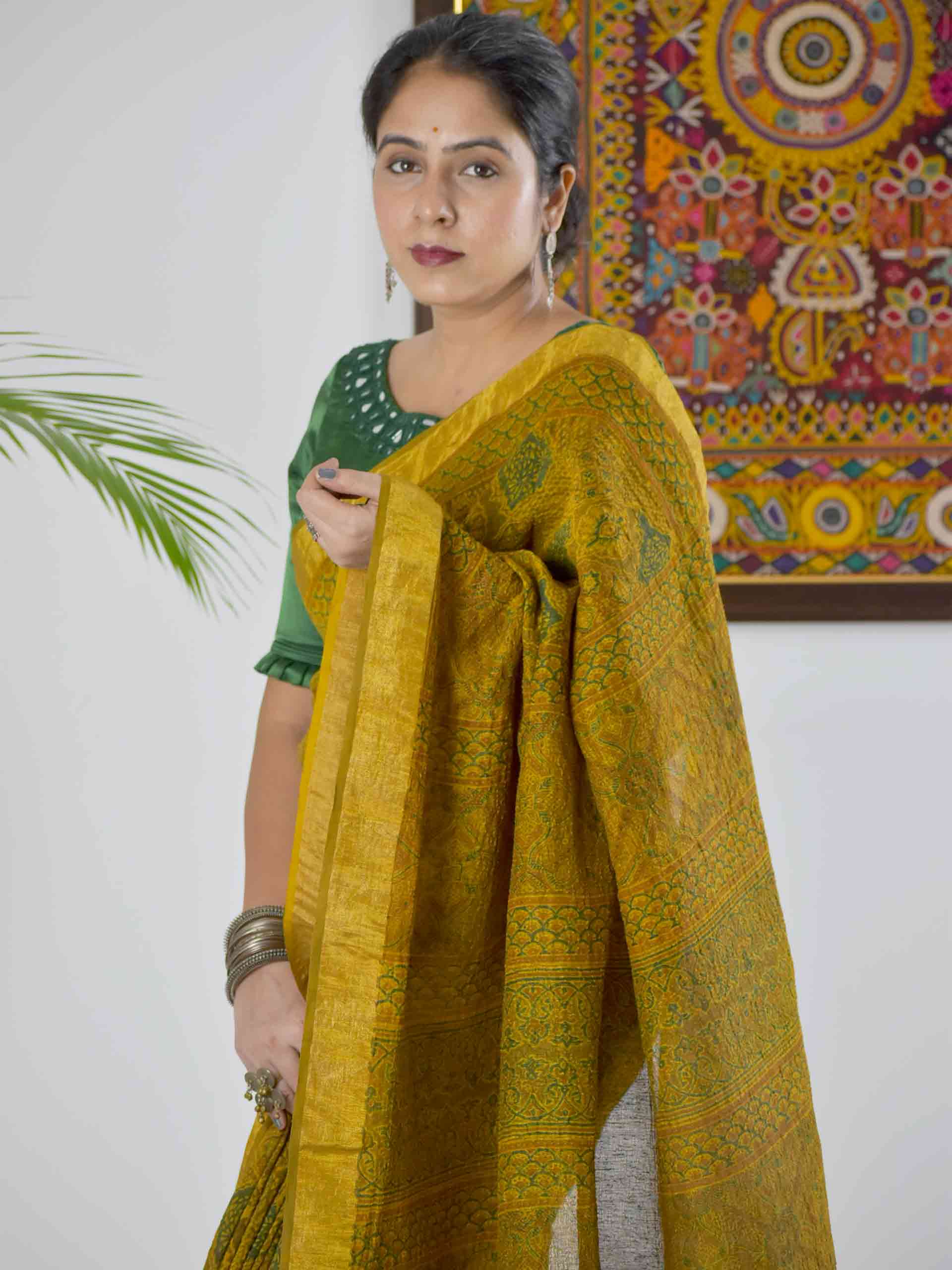  Pure Linen Silk sarees online