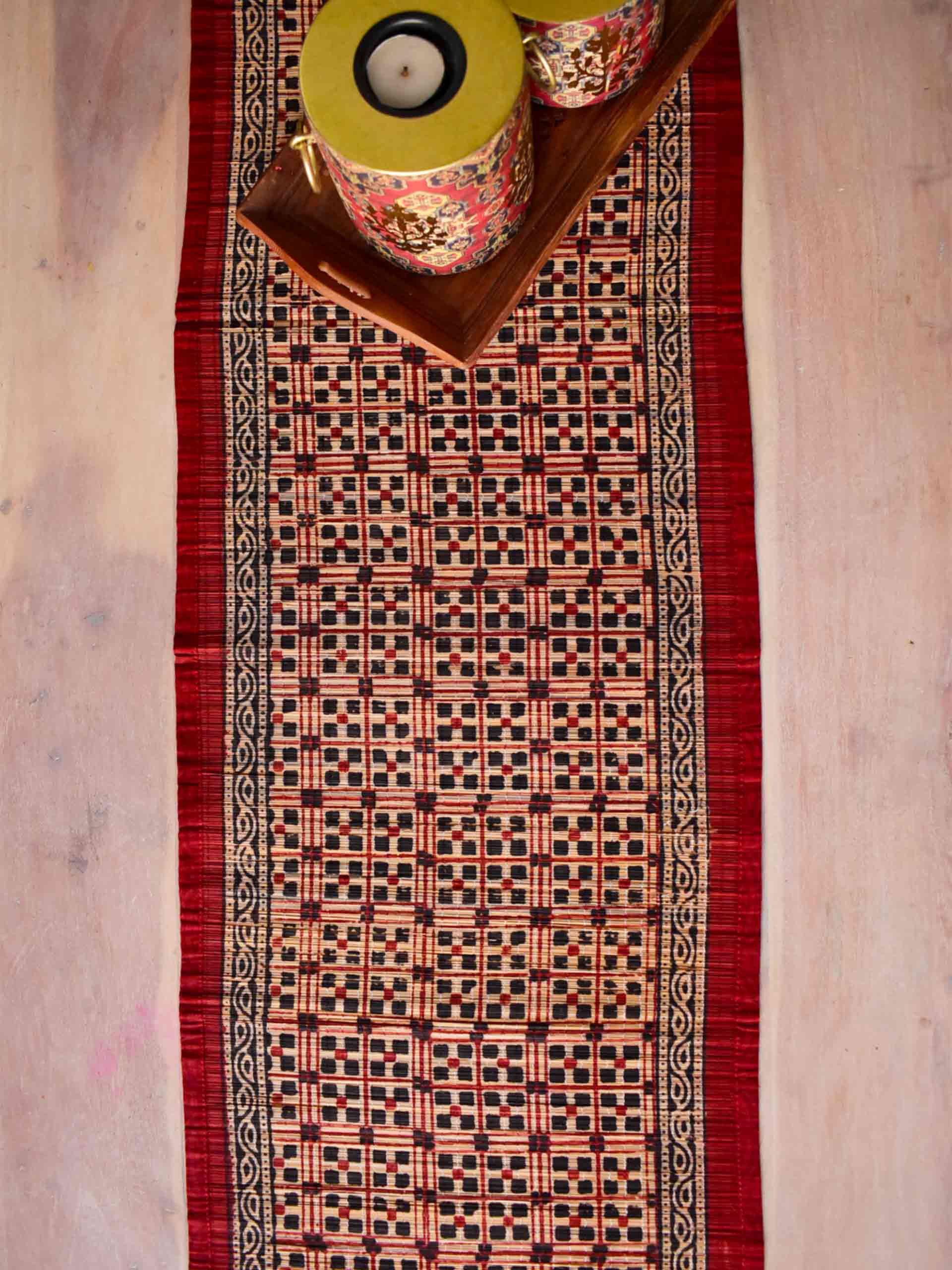 Buy Bagh print Bamboo Table Runner Online