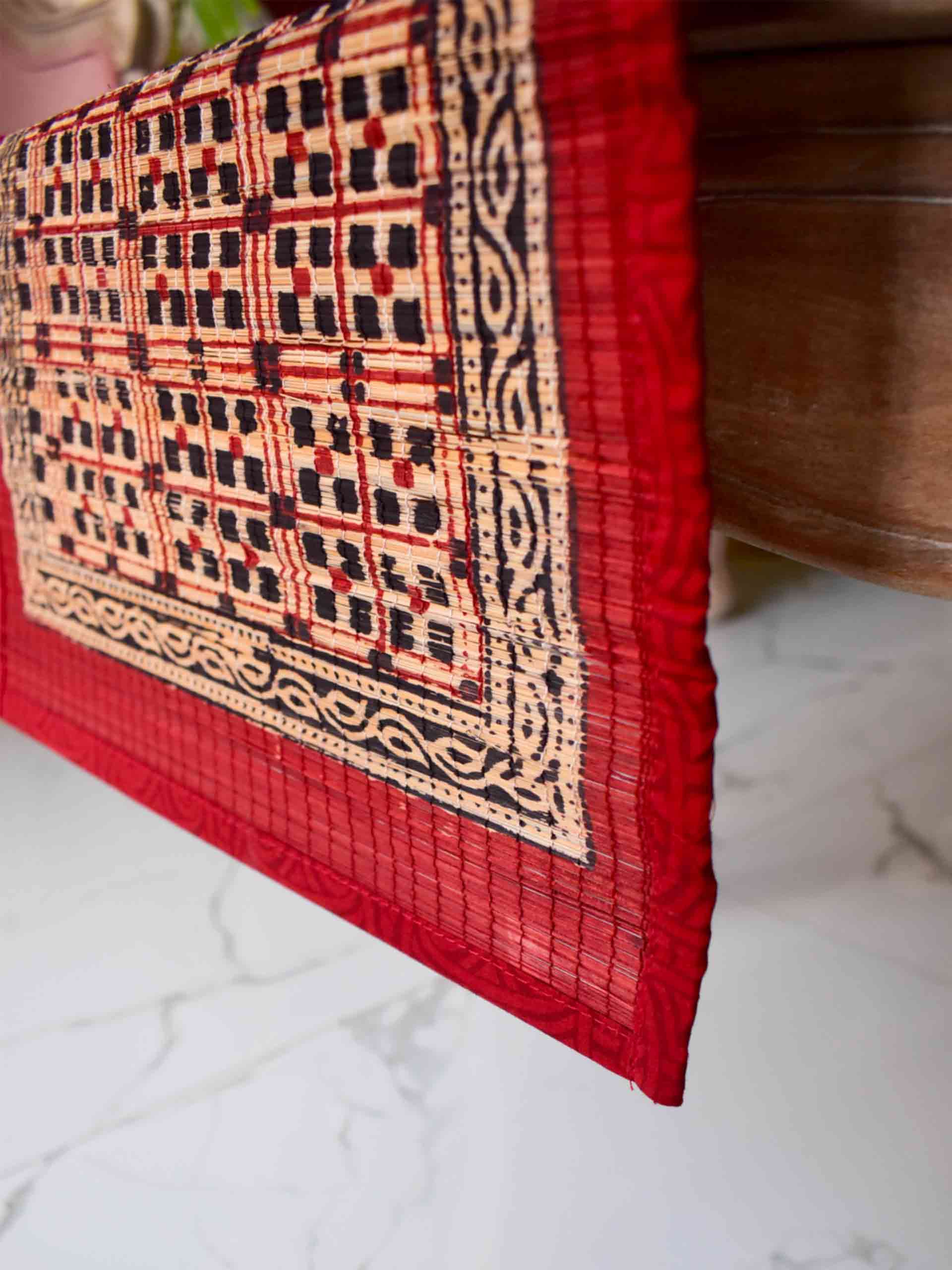 Buy Bagh print Bamboo Table Runner Online